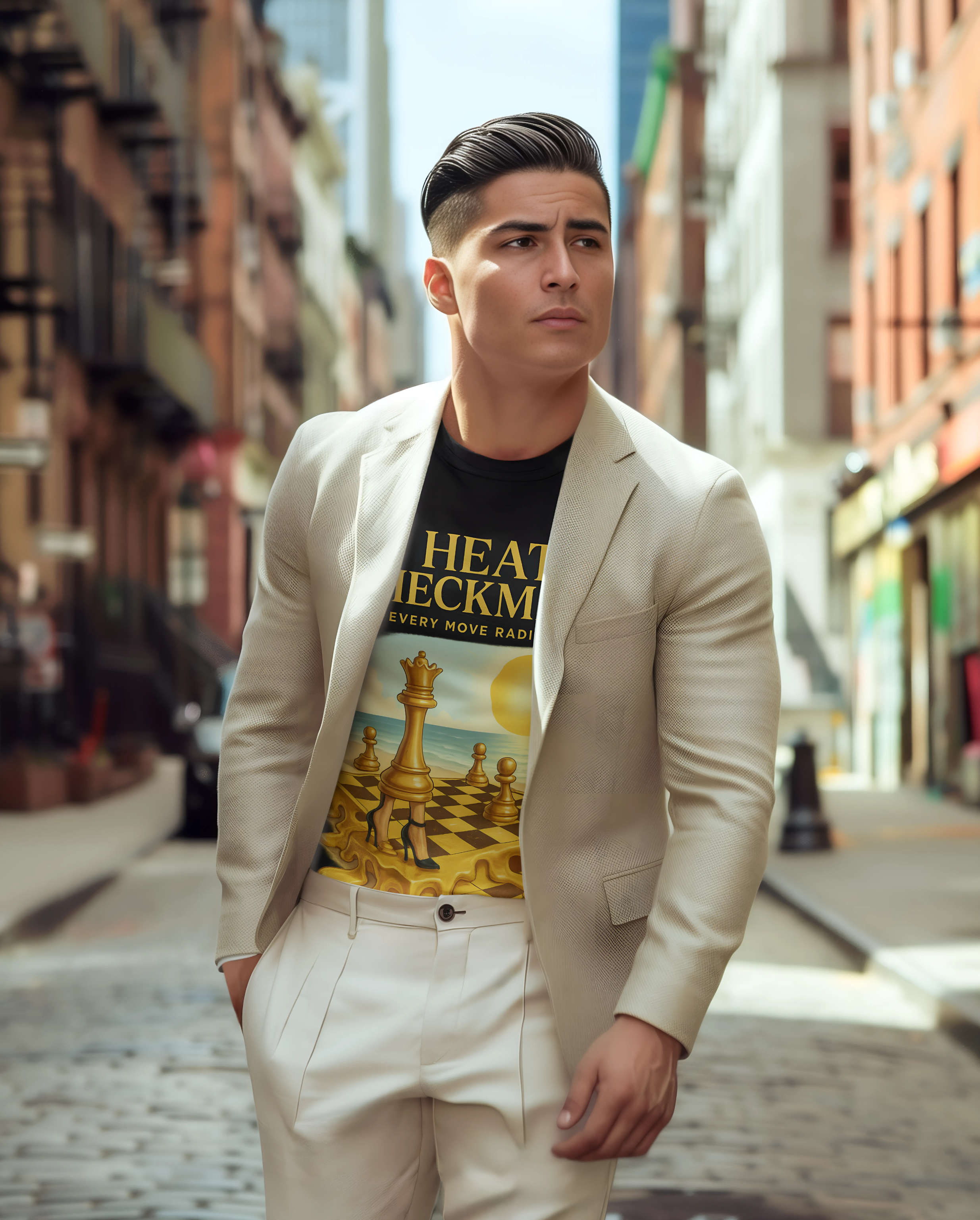Chess-Inspired Unisex Heavy Cotton Tee - Checkmate Design, Perfect for Game Lovers, Gift for Chess Enthusiasts, Casual Wear, Unique [...] product thumbnail image