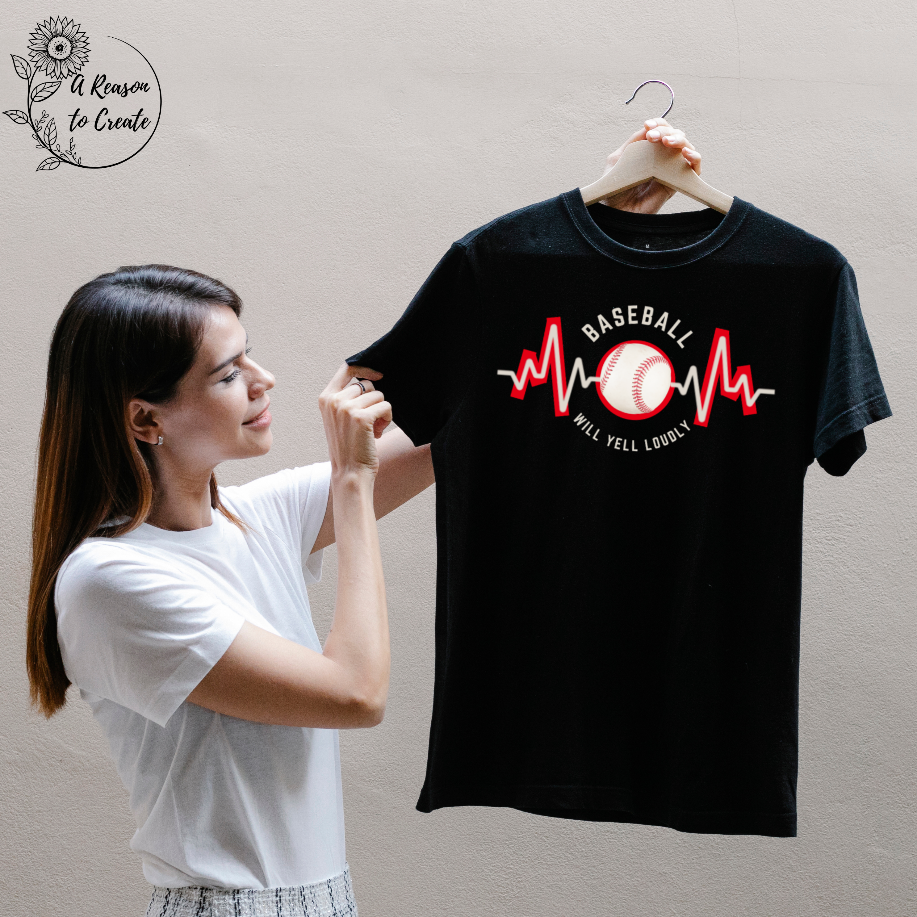 Baseball Heartbeat T-Shirt, Unisex Tee, Baseball Gift, Sporty Apparel, Casual Wear, Softstyle T-Shirt product thumbnail image