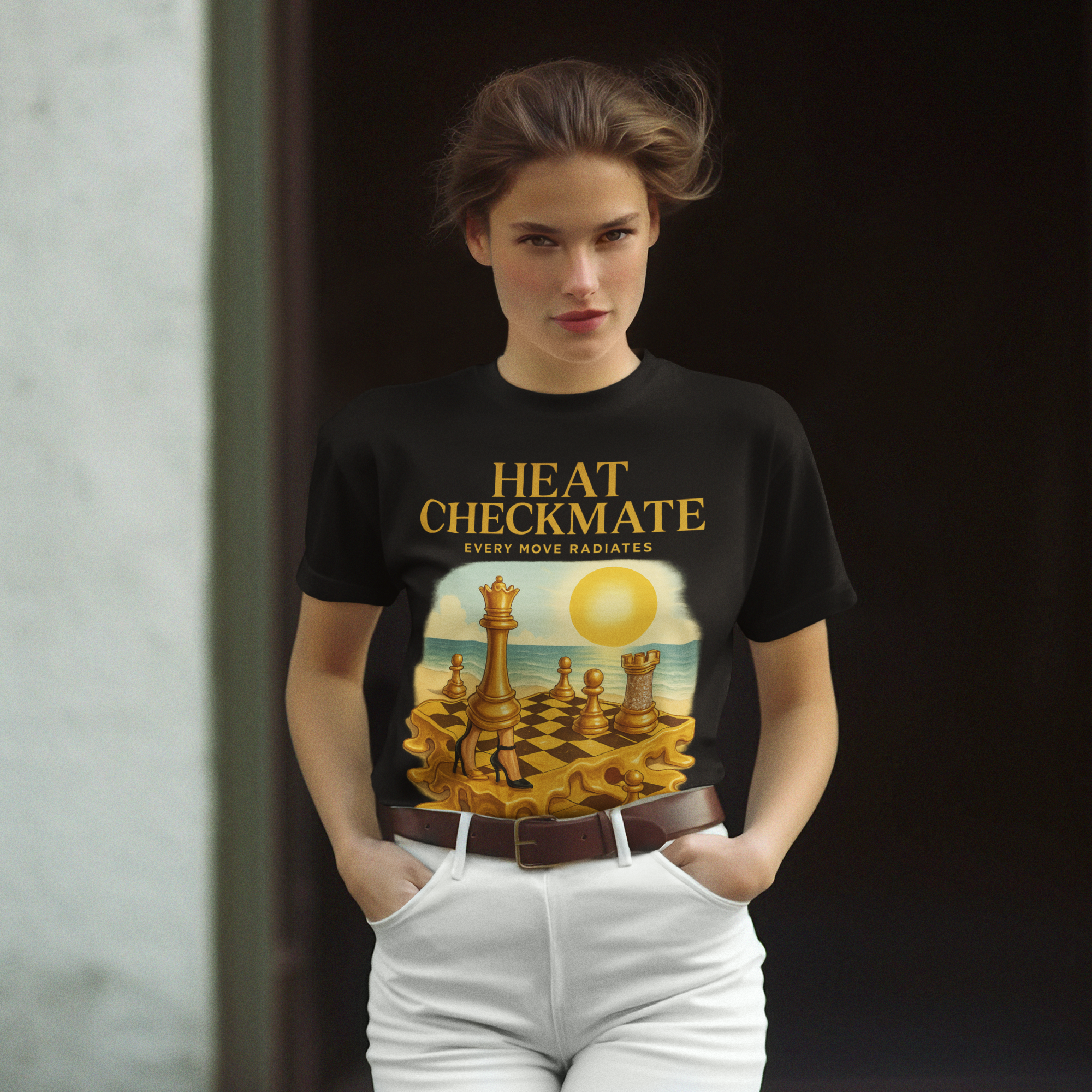 Chess-Inspired Unisex Heavy Cotton Tee - Checkmate Design, Perfect for Game Lovers, Gift for Chess Enthusiasts, Casual Wear, Unique [...] product thumbnail image