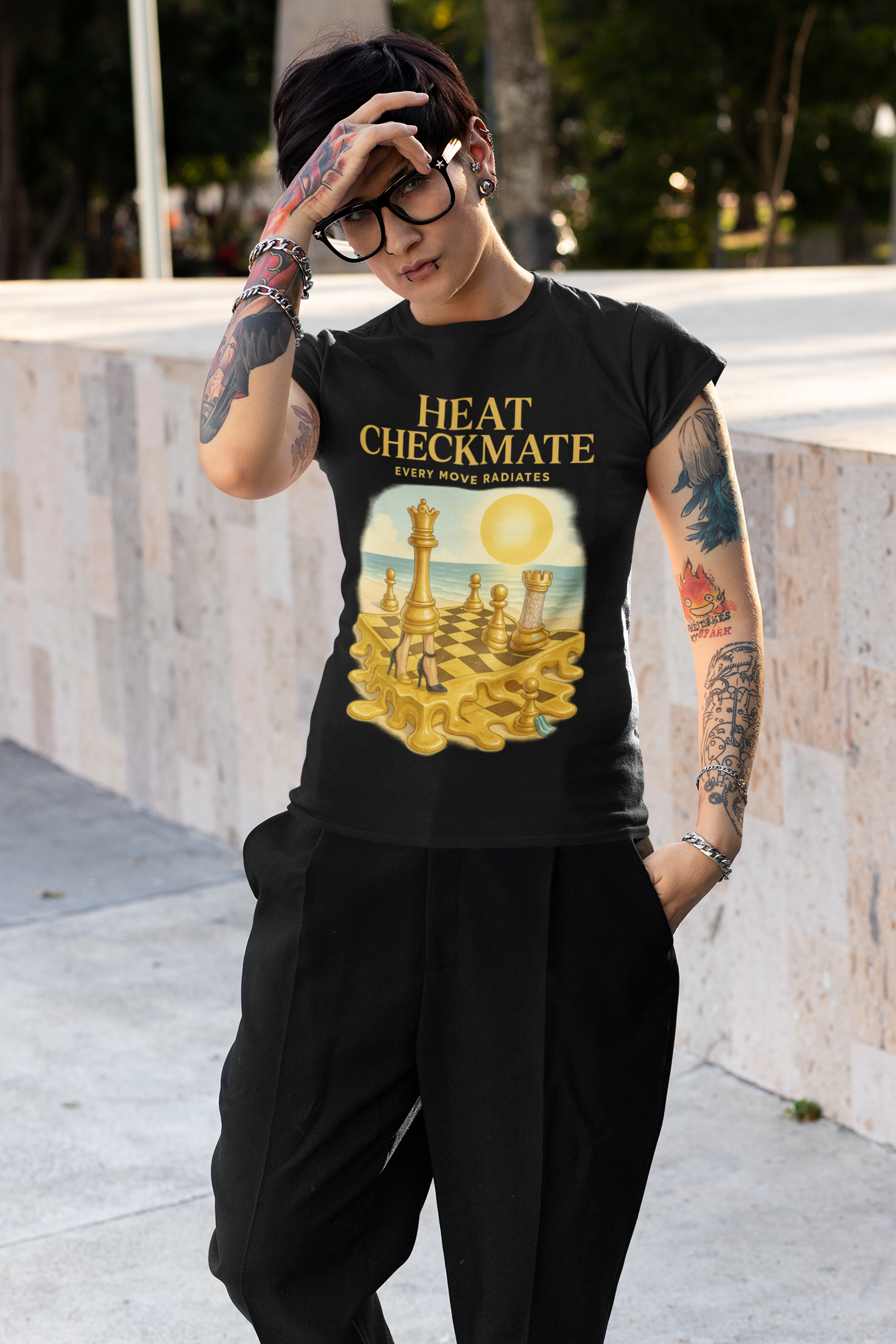 Chess-Inspired Unisex Heavy Cotton Tee - Checkmate Design, Perfect for Game Lovers, Gift for Chess Enthusiasts, Casual Wear, Unique [...] product thumbnail image