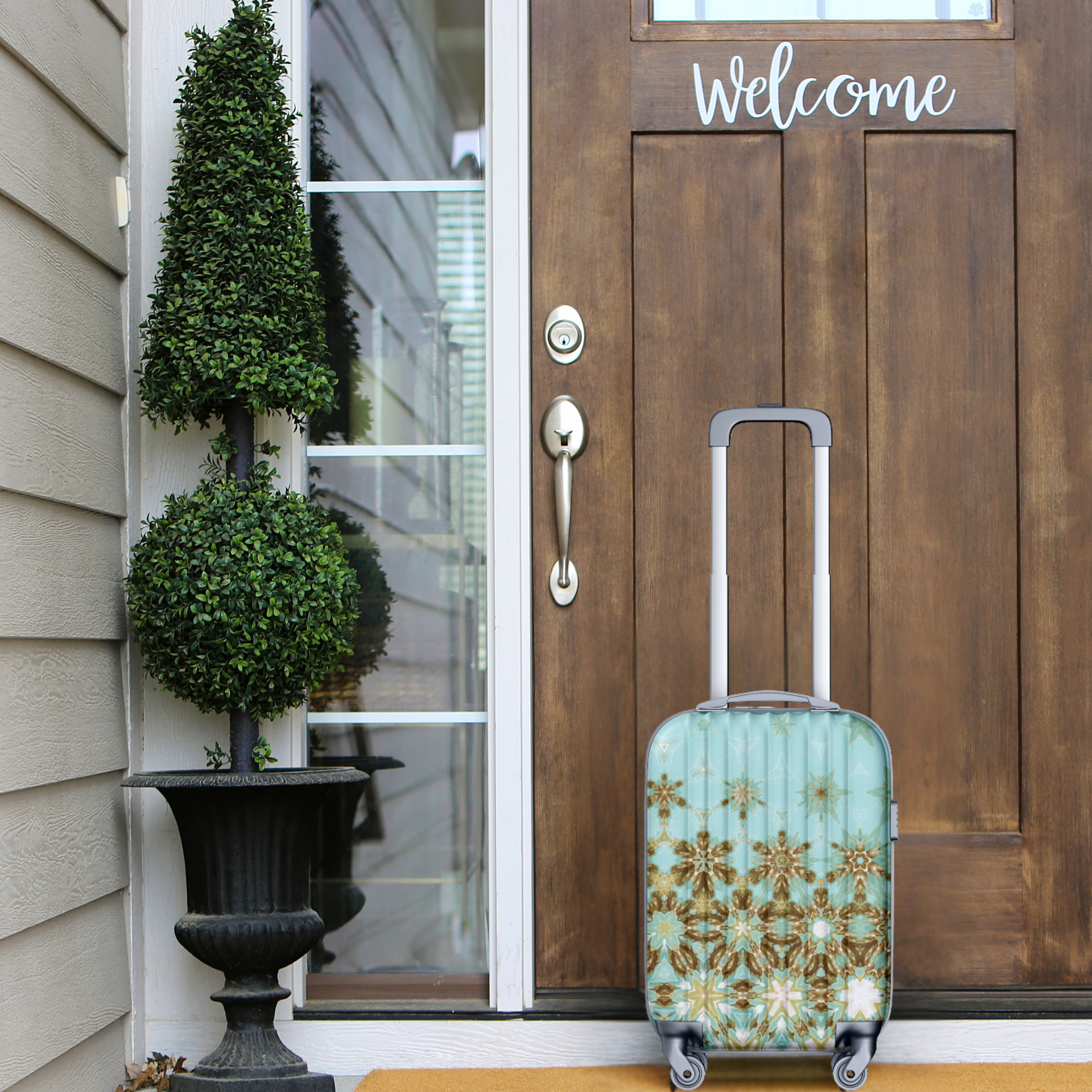 Stylish Luggage Cover with Floral Design | Travel Accessory, Suitcase Protector, Unique Gift for Travelers, Vacation Essentials, [...] product thumbnail image