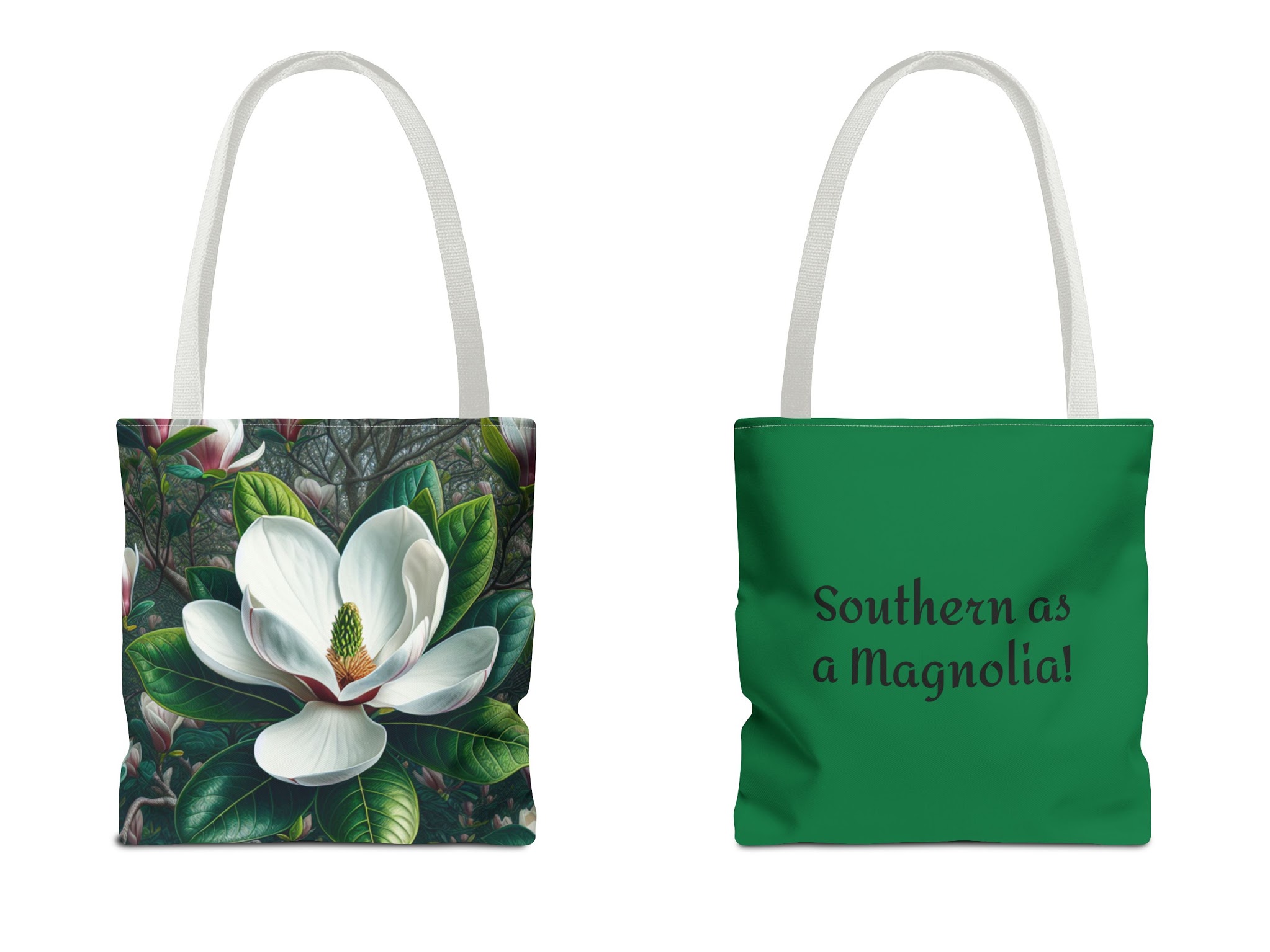 Southern as a Magnolia Tote Bag (AOP), Southern Magnolia product thumbnail image Southern as a Magnolia Tote Bag (AOP), Southern Magnolia product thumbnail image