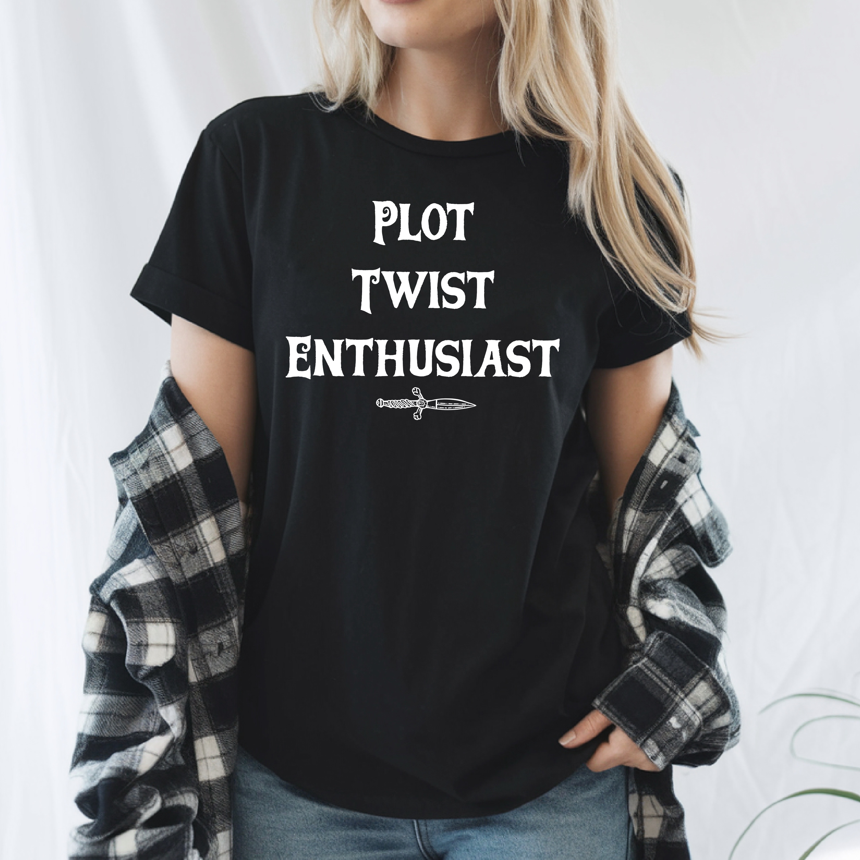 Plot Twist Enthusiast | Book Lover Shirt | Dark Romance &amp; Thriller Reader Tee | writer gift