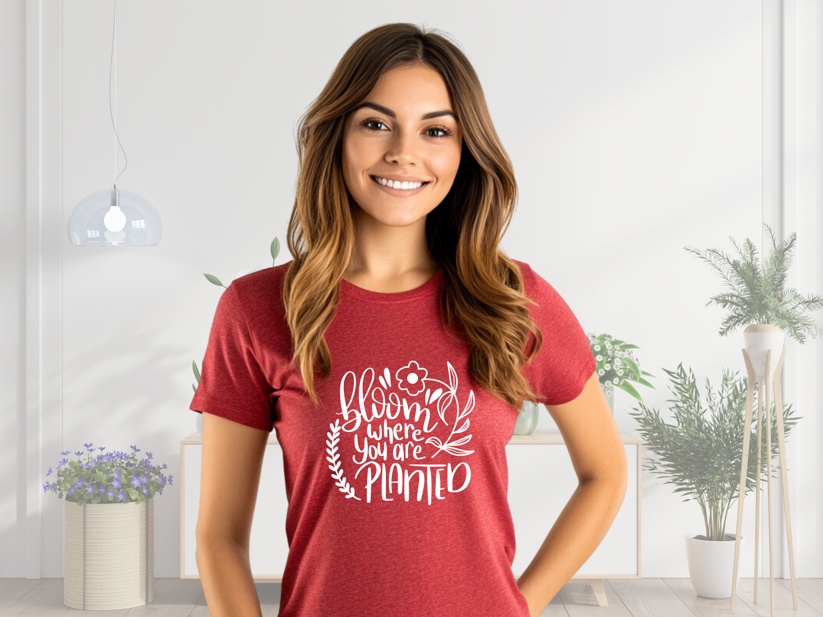 Bloom Where You Are Planted Unisex Softstyle Short Sleeve T-Shirt, Tee Shirt for Plant Lovers