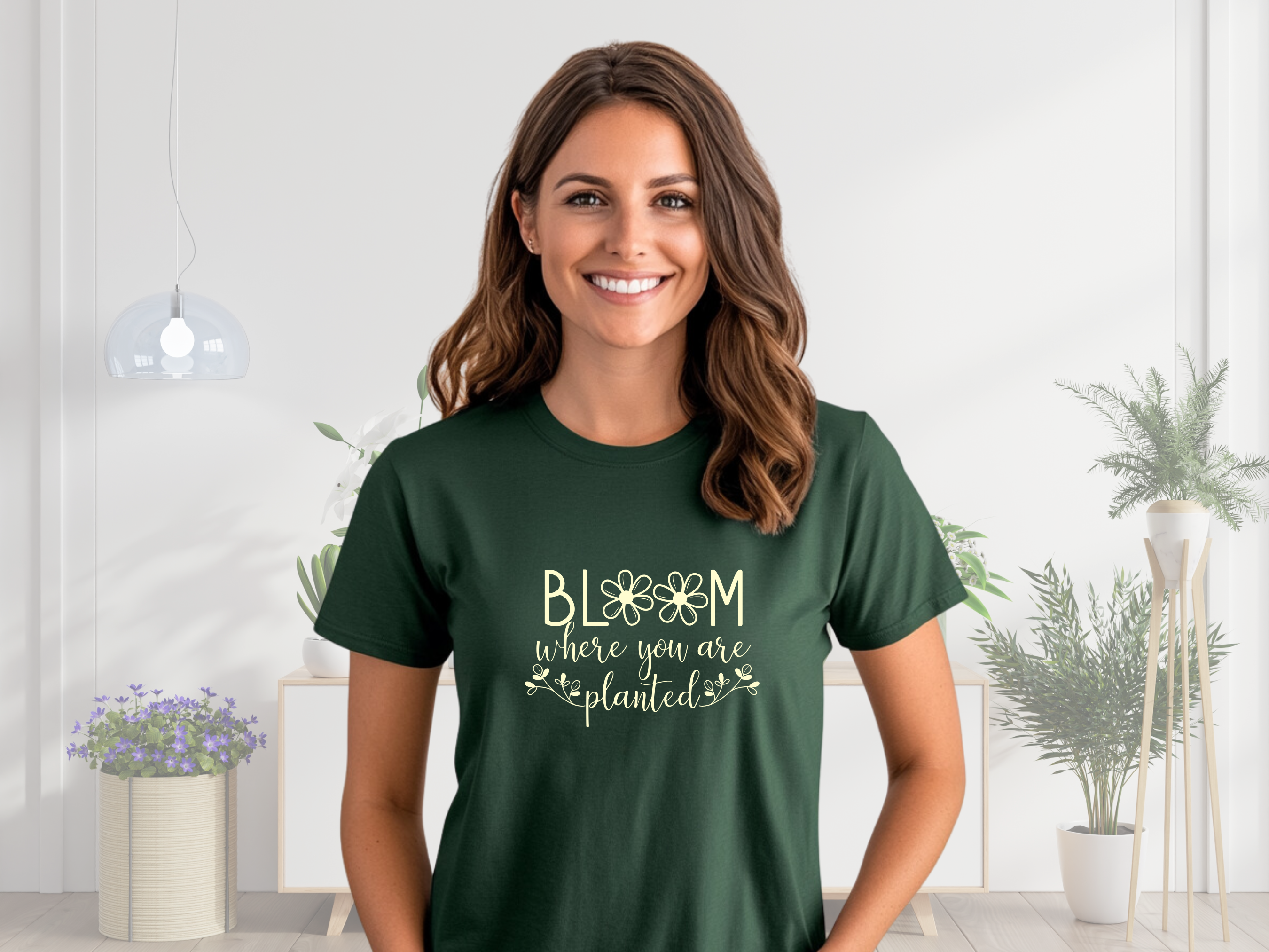 Bloom Where You Are Planted Unisex Softstyle Short Sleeve T-Shirt, Inspirational Tee Shirt