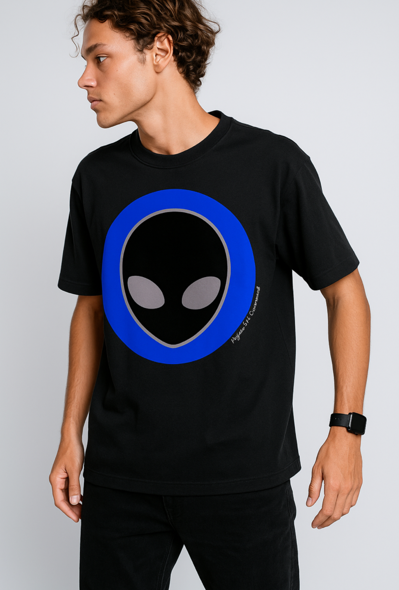 Cosmic Alien T-shirt (Blue)  │ Astral Drip • Alien Collection product thumbnail image