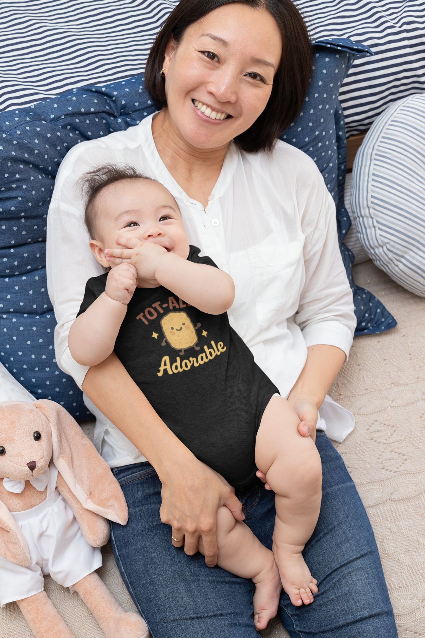 Cute Infant Bodysuit - "Tot-ally Adorable" Baby Onesie, Gift for New Parents, Baby Shower, Cute Baby Outfit, Toddler Apparel product thumbnail image Cute Infant Bodysuit - "Tot-ally Adorable" Baby Onesie, Gift for New Parents, Baby Shower, Cute Baby Outfit, Toddler Apparel product thumbnail image