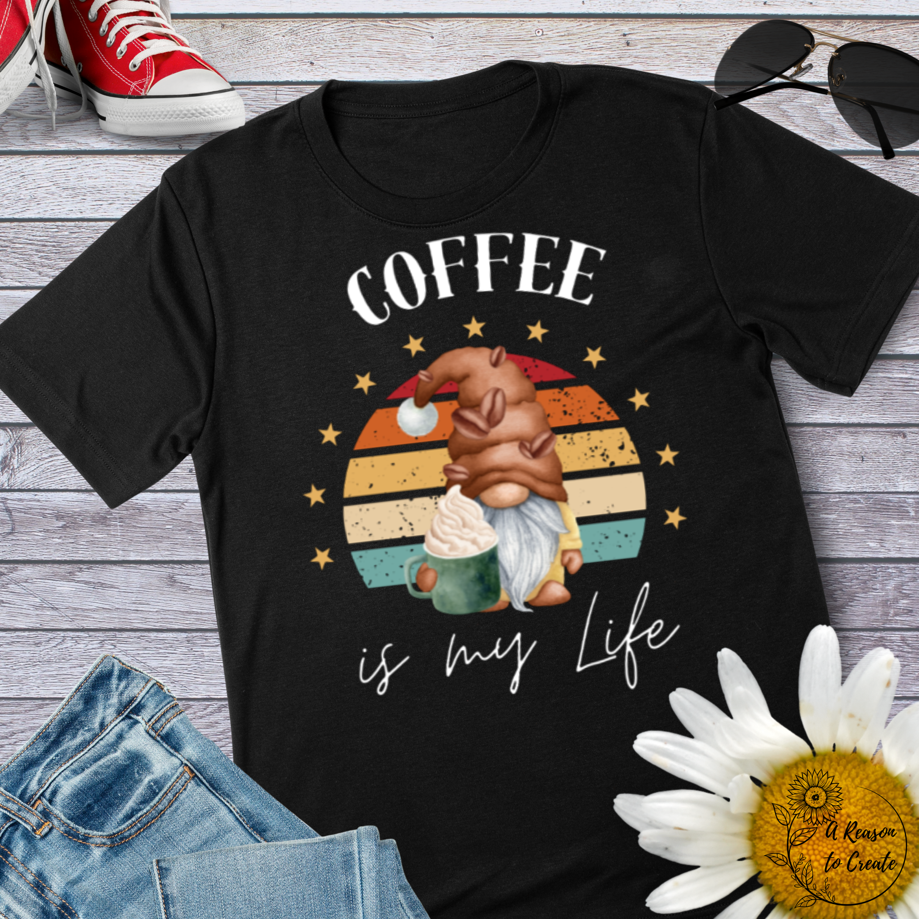 Coffee Gnome Unisex Softstyle T-Shirt, Cute Coffee Lover Gift, Casual Tee for Adults, Retro Style, Great for Any Occasion