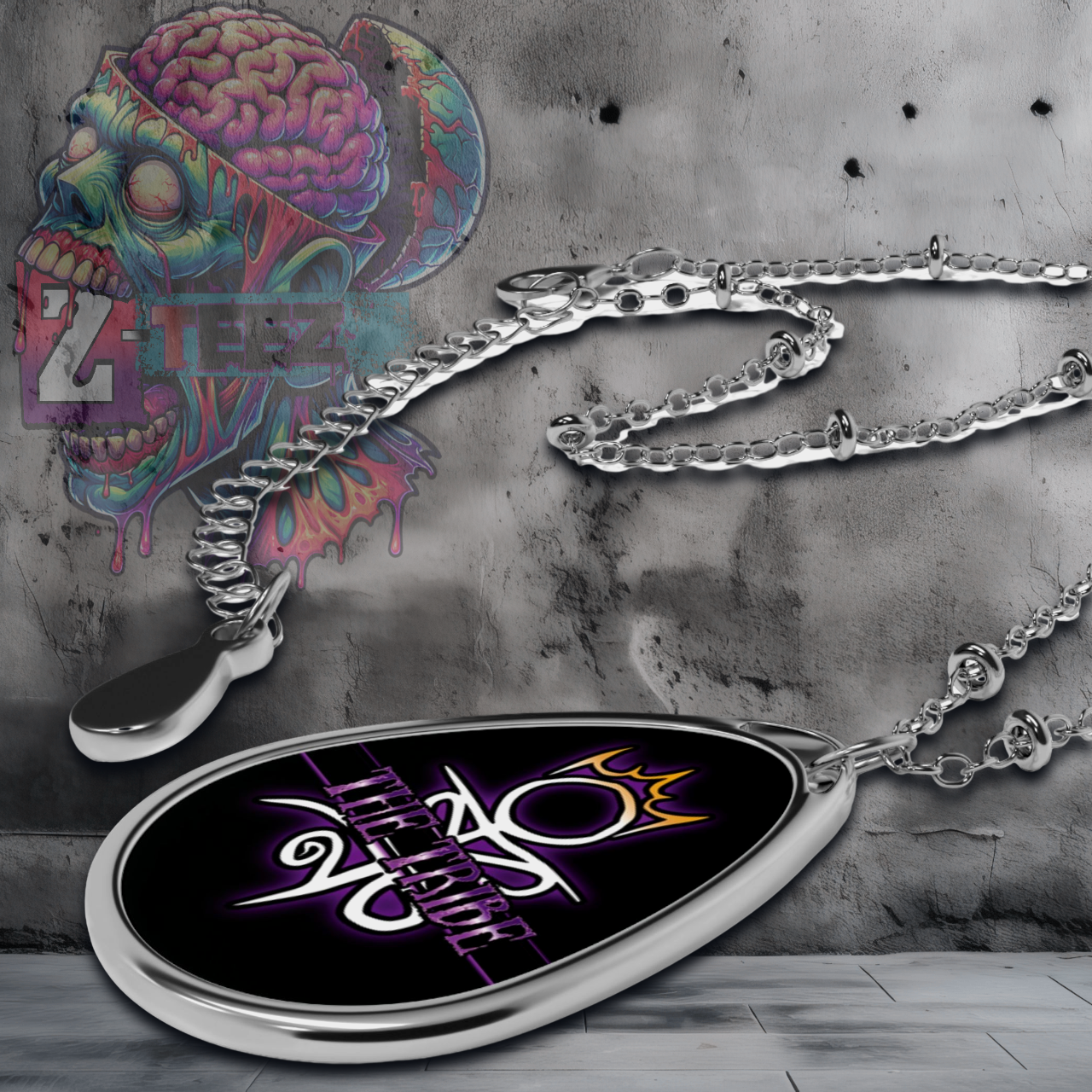 Elegant Oval Necklace with 'The Tribe' Design - Perfect for Weddings, Engagements, Bridal Showers, Gifts, and Celebrations product thumbnail image