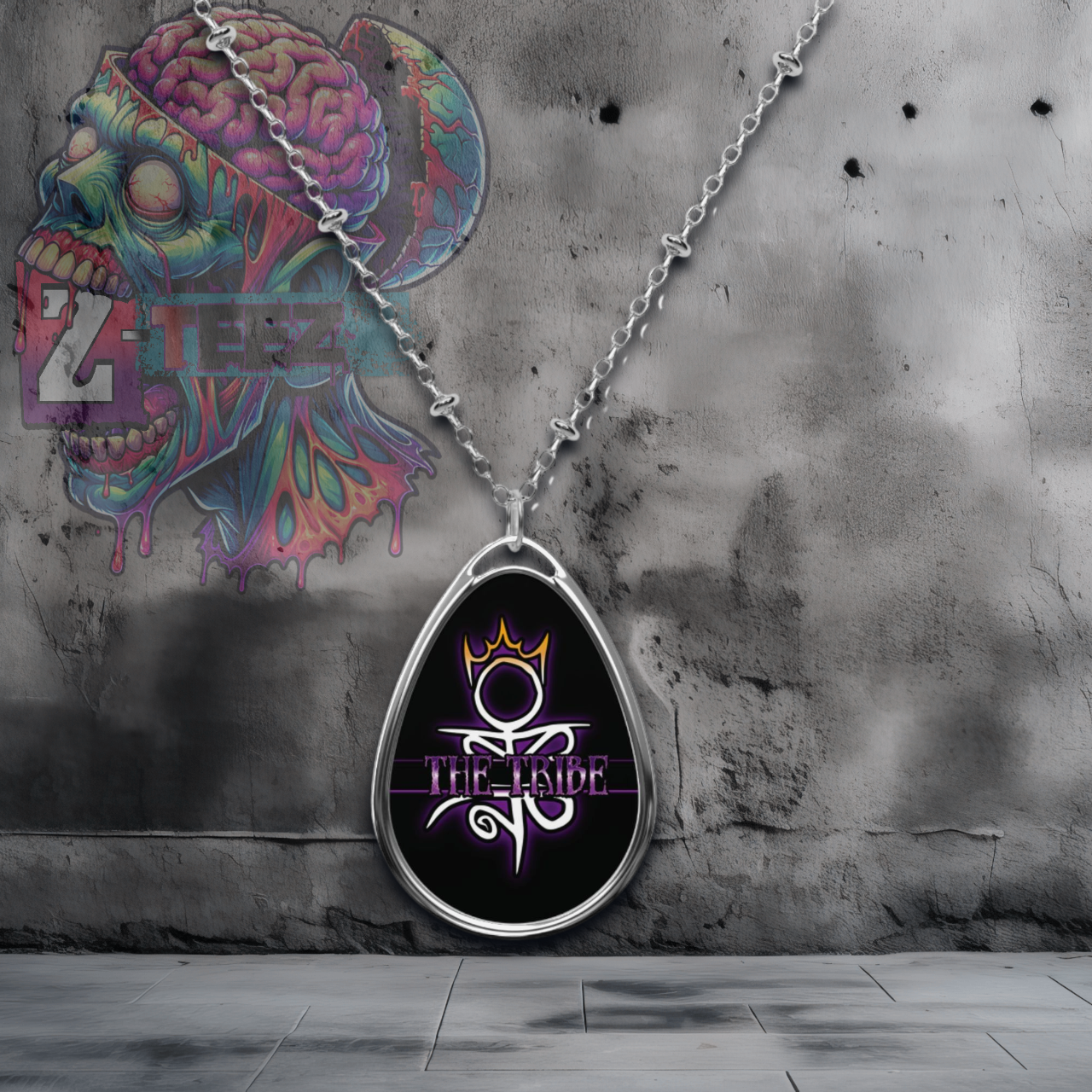 Elegant Oval Necklace with 'The Tribe' Design - Perfect for Weddings, Engagements, Bridal Showers, Gifts, and Celebrations product thumbnail image