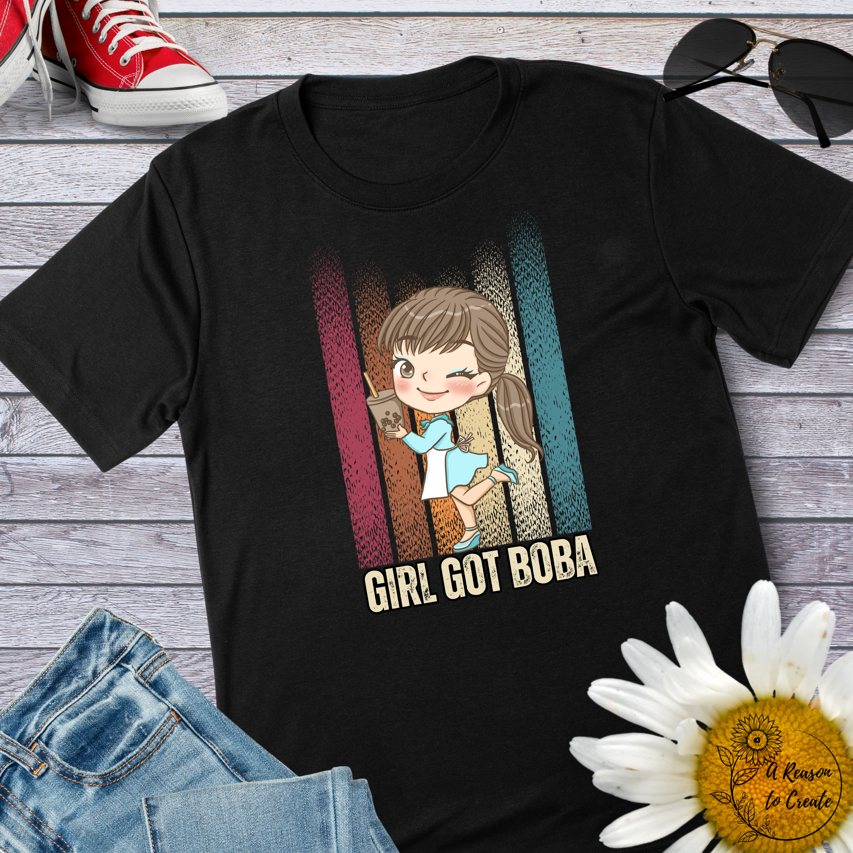Cute Boba T-Shirt  for  Tea Lovers gift ideas Bubble Tea  shirts for milk tea Gift ideas for birthdays