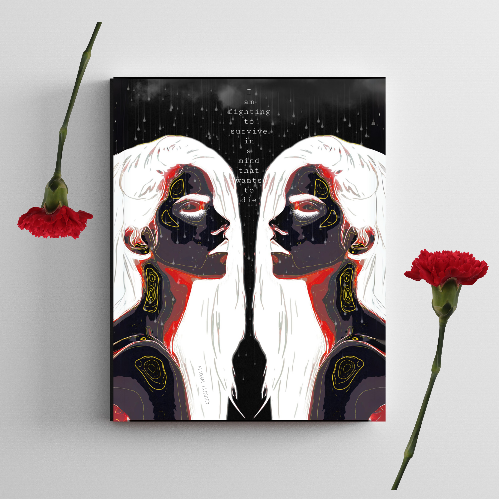 Surreal Self-Reflection, Self-Expression. Art by Madam Lunacy - ART PRINT product thumbnail image