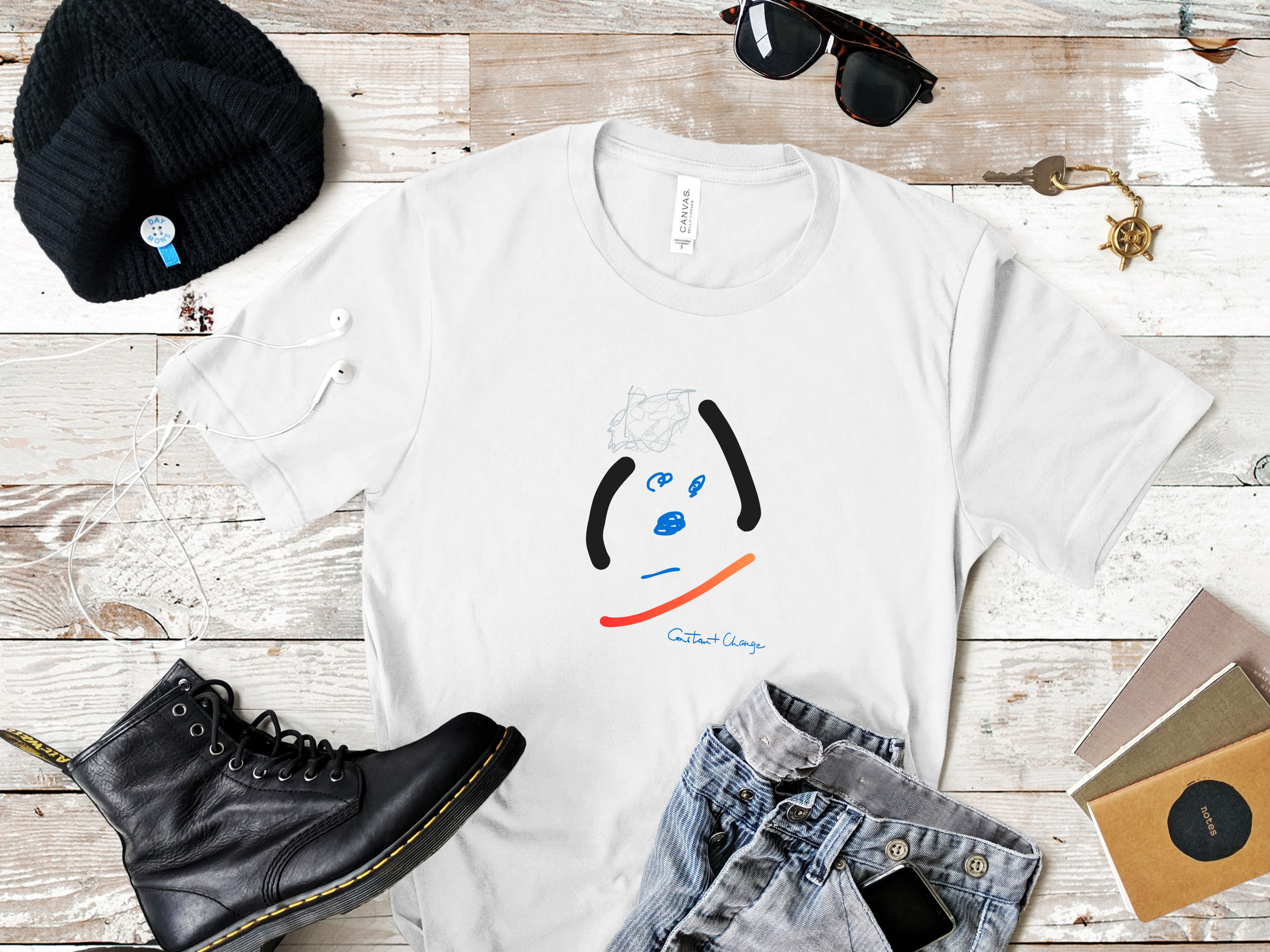 Dog Lover Tee - Unisex Cotton Crew Tee with Cute Dog Design by Constant Change product thumbnail image Dog Lover Tee - Unisex Cotton Crew Tee with Cute Dog Design by Constant Change product thumbnail image