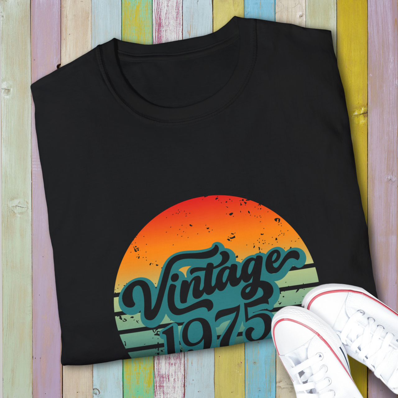 Vintage 1975 T-Shirt Retro 50th Birthday Gift for Men or Women Classic 70s Style Graphic Tee Born in 1975