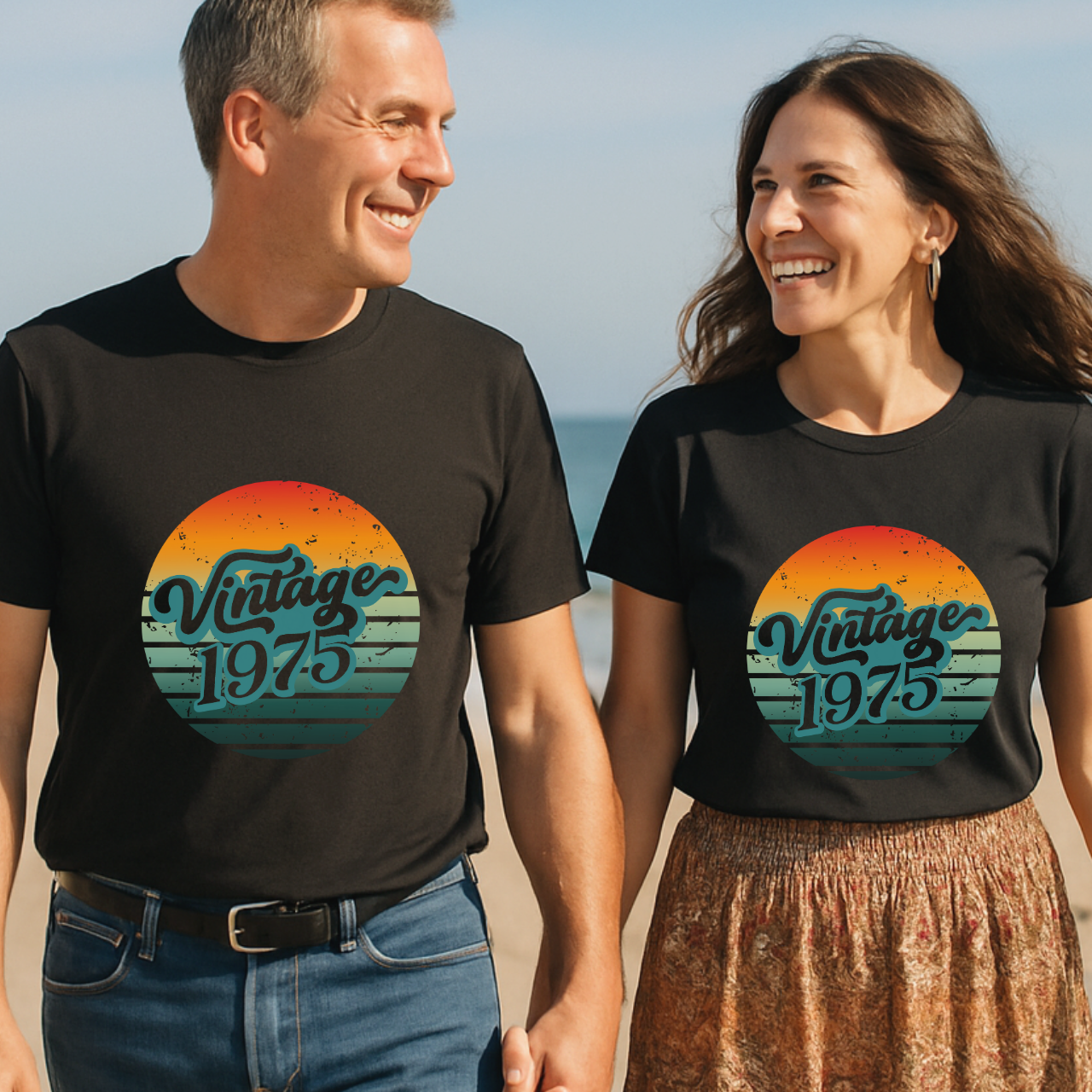 Vintage 1975 T-Shirt Retro 50th Birthday Gift for Men or Women Classic 70s Style Graphic Tee Born in 1975 product thumbnail image