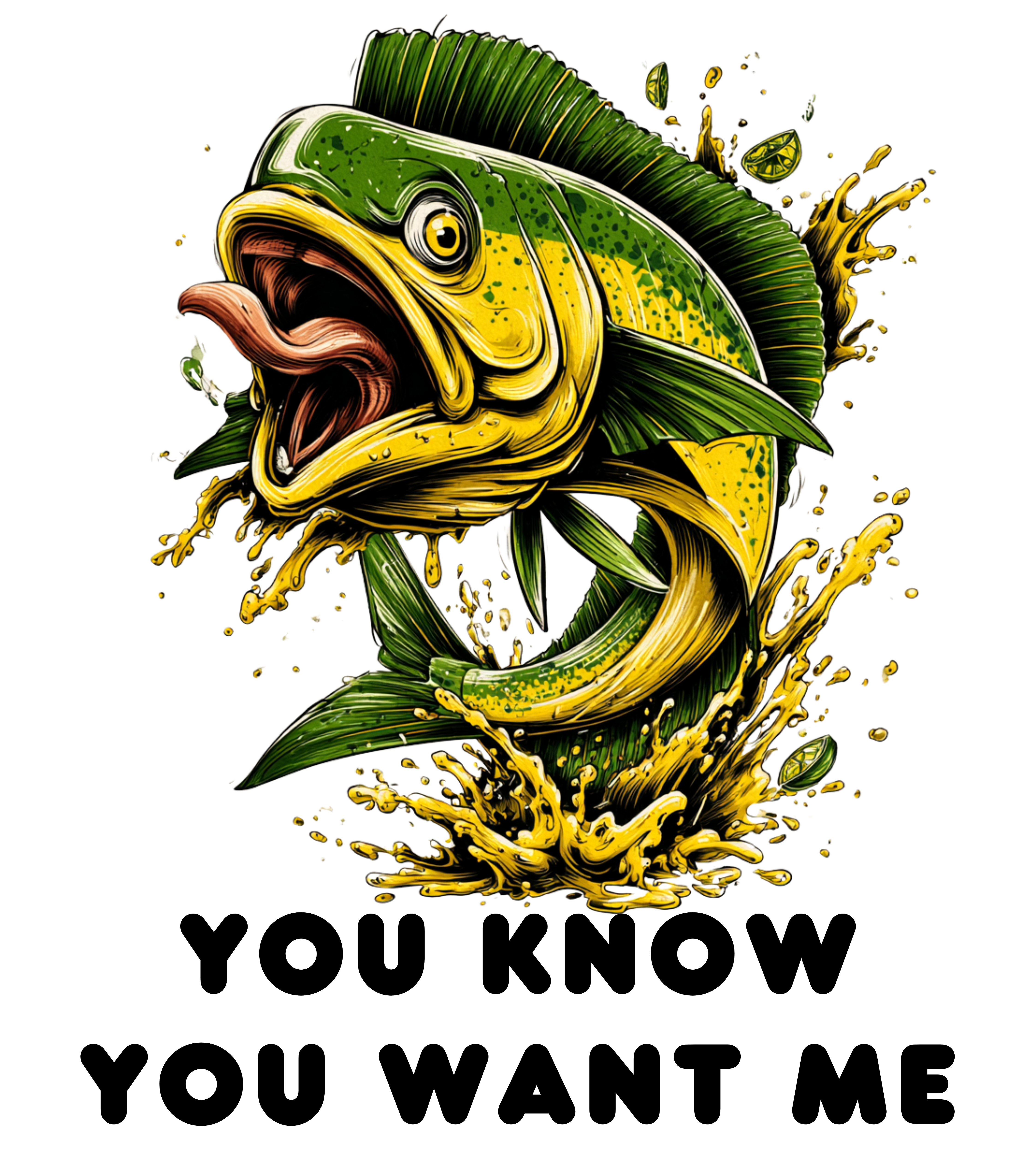Mahi-mahi Wants Me, Casual Graphic You Know You Want Me Tee product thumbnail image Mahi-mahi Wants Me, Casual Graphic You Know You Want Me Tee product thumbnail image