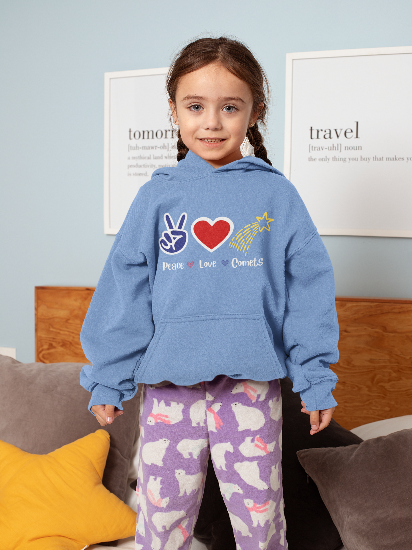 Centennial Comets Peace Love Comets Hoodie - Youth product thumbnail image Centennial Comets Peace Love Comets Hoodie - Youth product thumbnail image