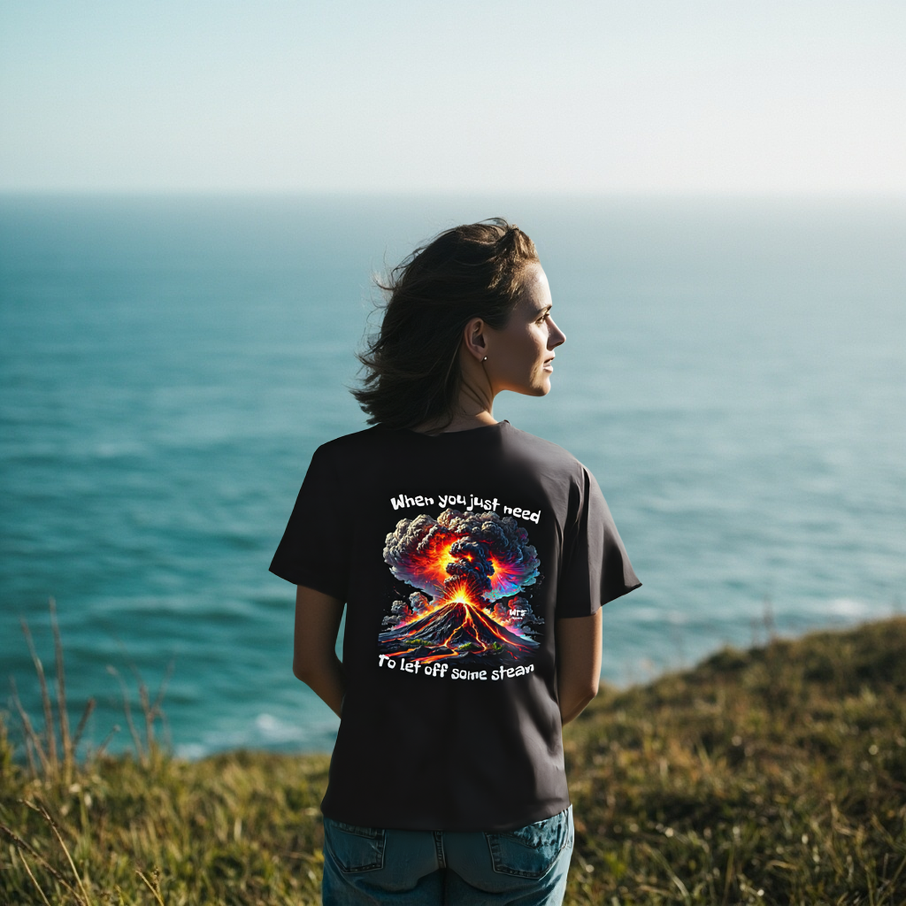 Volcano Unisex Vintage Graphic Tee by Gildan "When you just need to let off steam" product thumbnail image