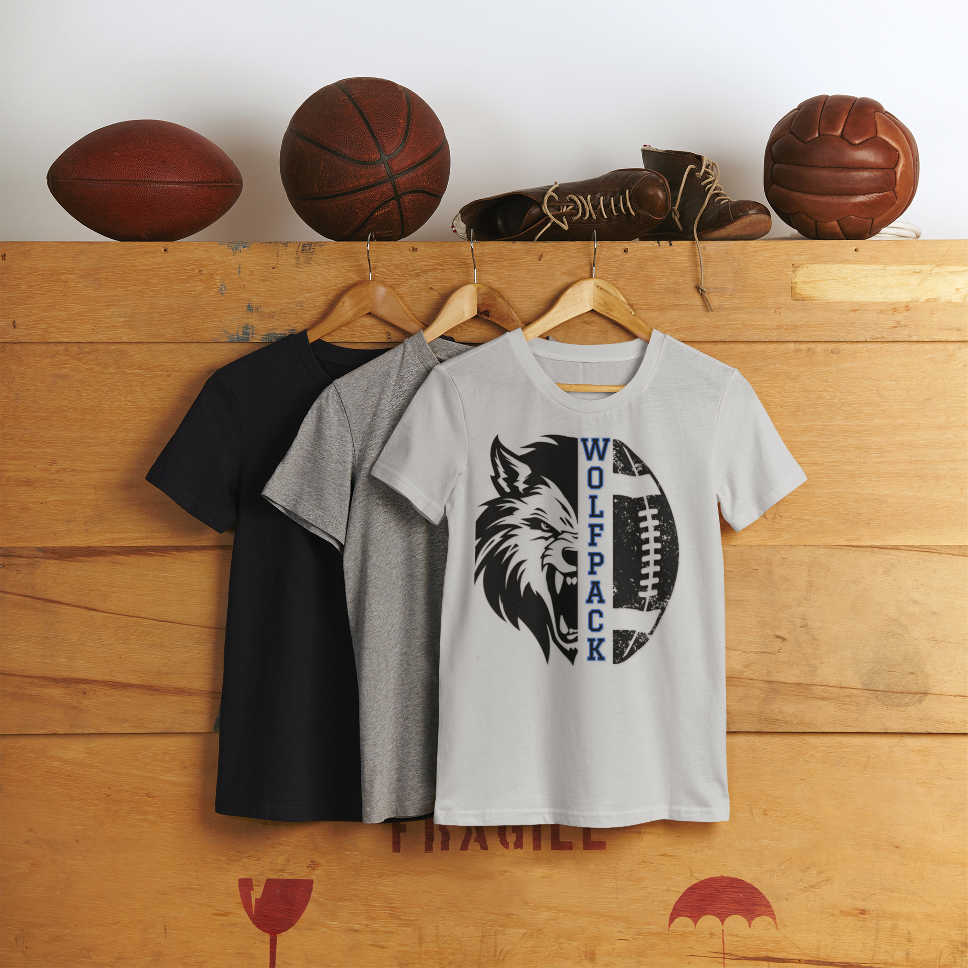 Wolfpack Football Tee Spiritwear for Shepton, Jasper and Plano West