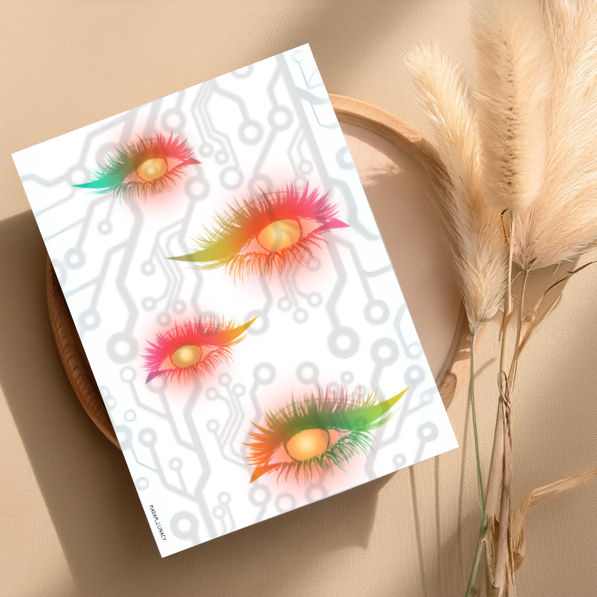 Lotus Eyes. Art by Madam Lunacy - ART PRINT Lotus Eyes. Art by Madam Lunacy - ART PRINT