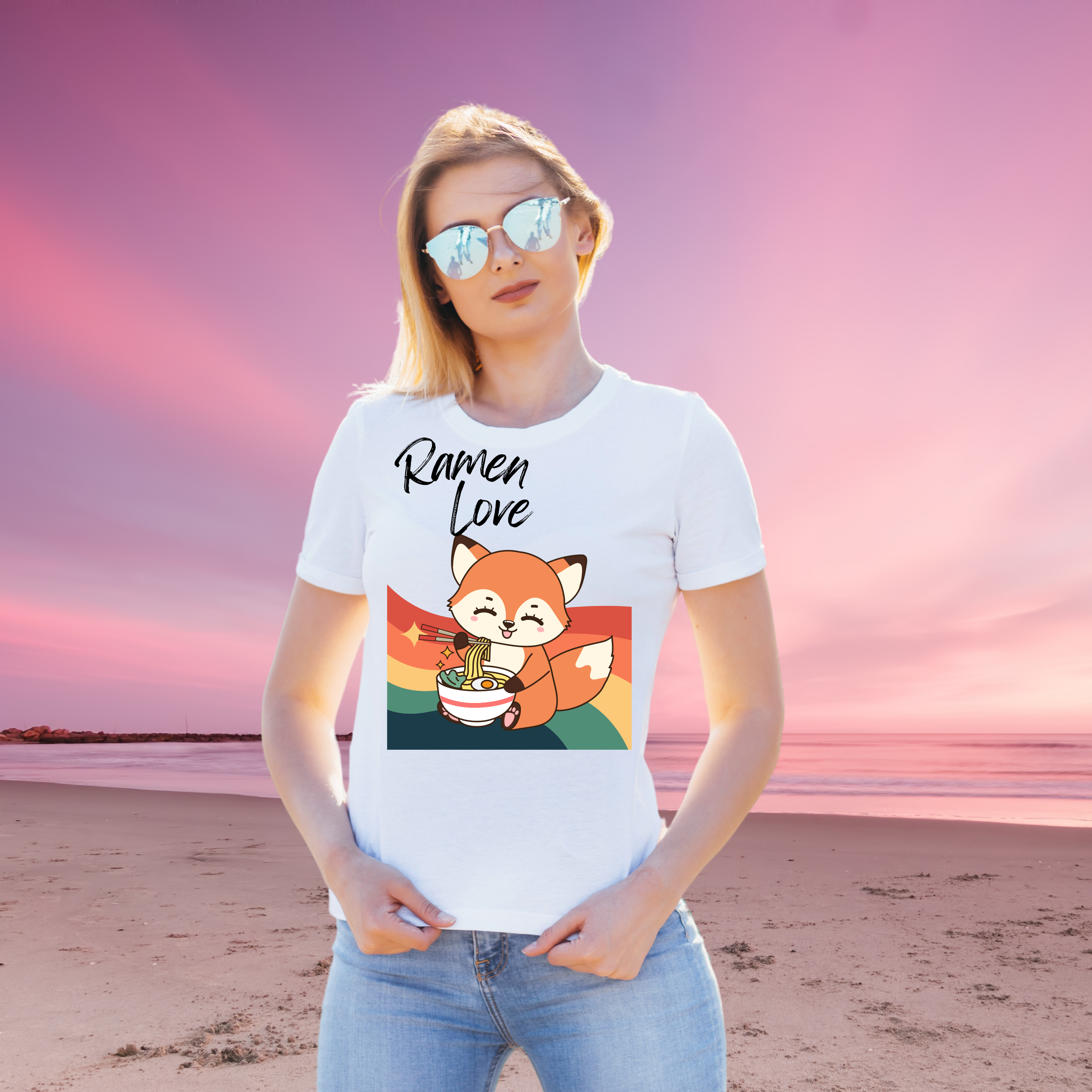 Cute Ramen Fox T-Shirt | Softstyle Tee for Food Lovers, Casual Wear, Gifts, Cute Apparel, Fun Fashion product thumbnail image Cute Ramen Fox T-Shirt | Softstyle Tee for Food Lovers, Casual Wear, Gifts, Cute Apparel, Fun Fashion product thumbnail image