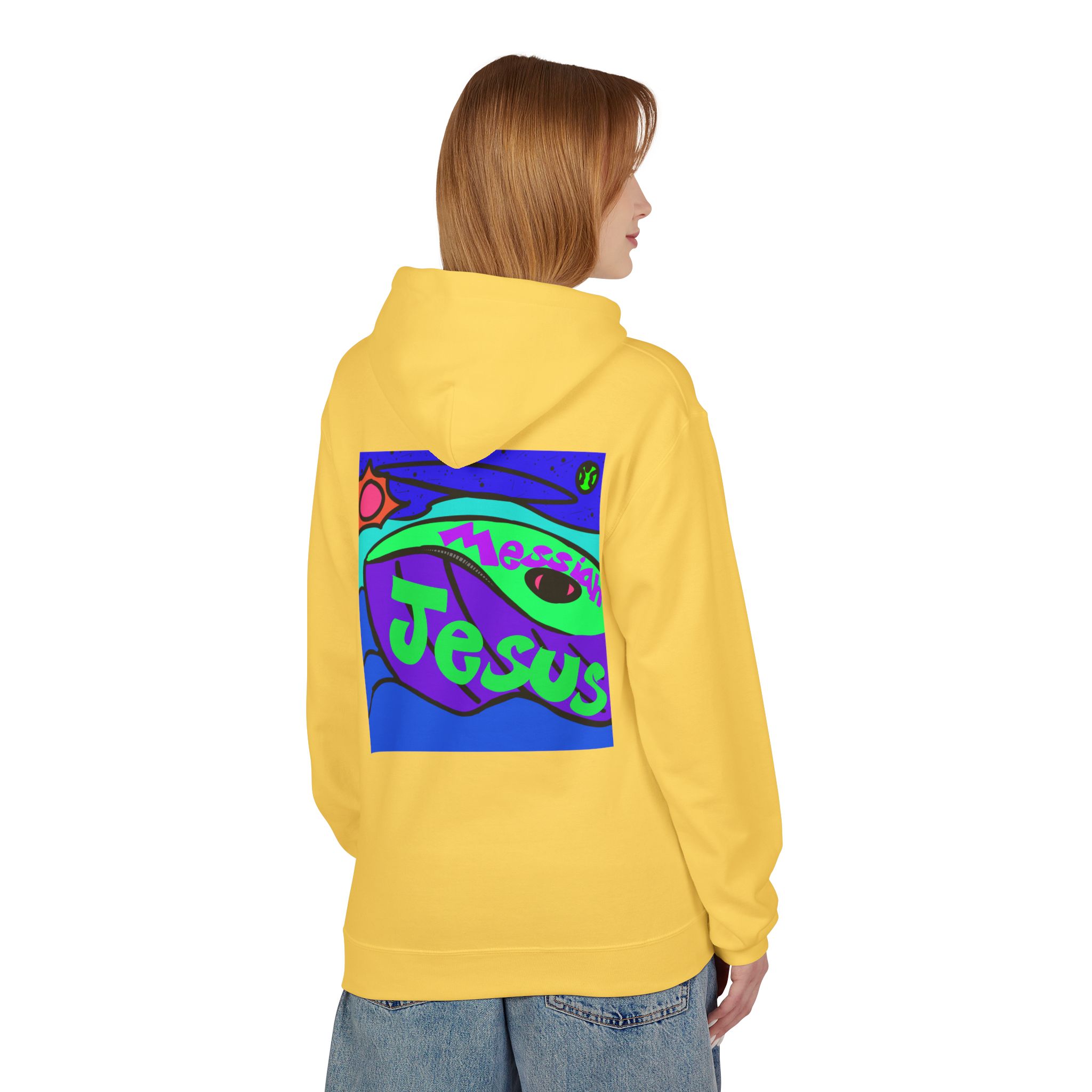 Messiah Jesus Whale Fleece Hoodie