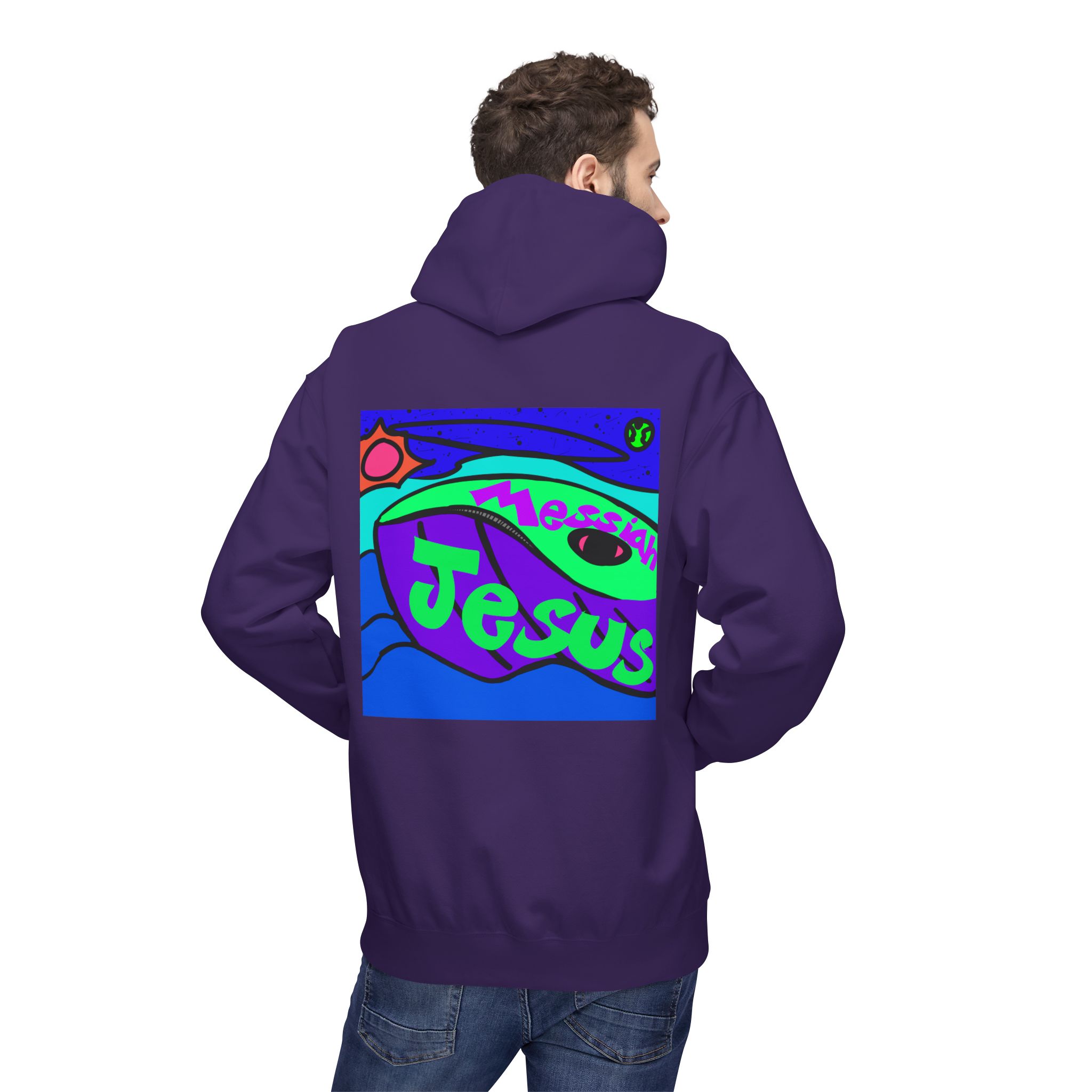 Messiah Jesus Whale Fleece Hoodie product thumbnail image