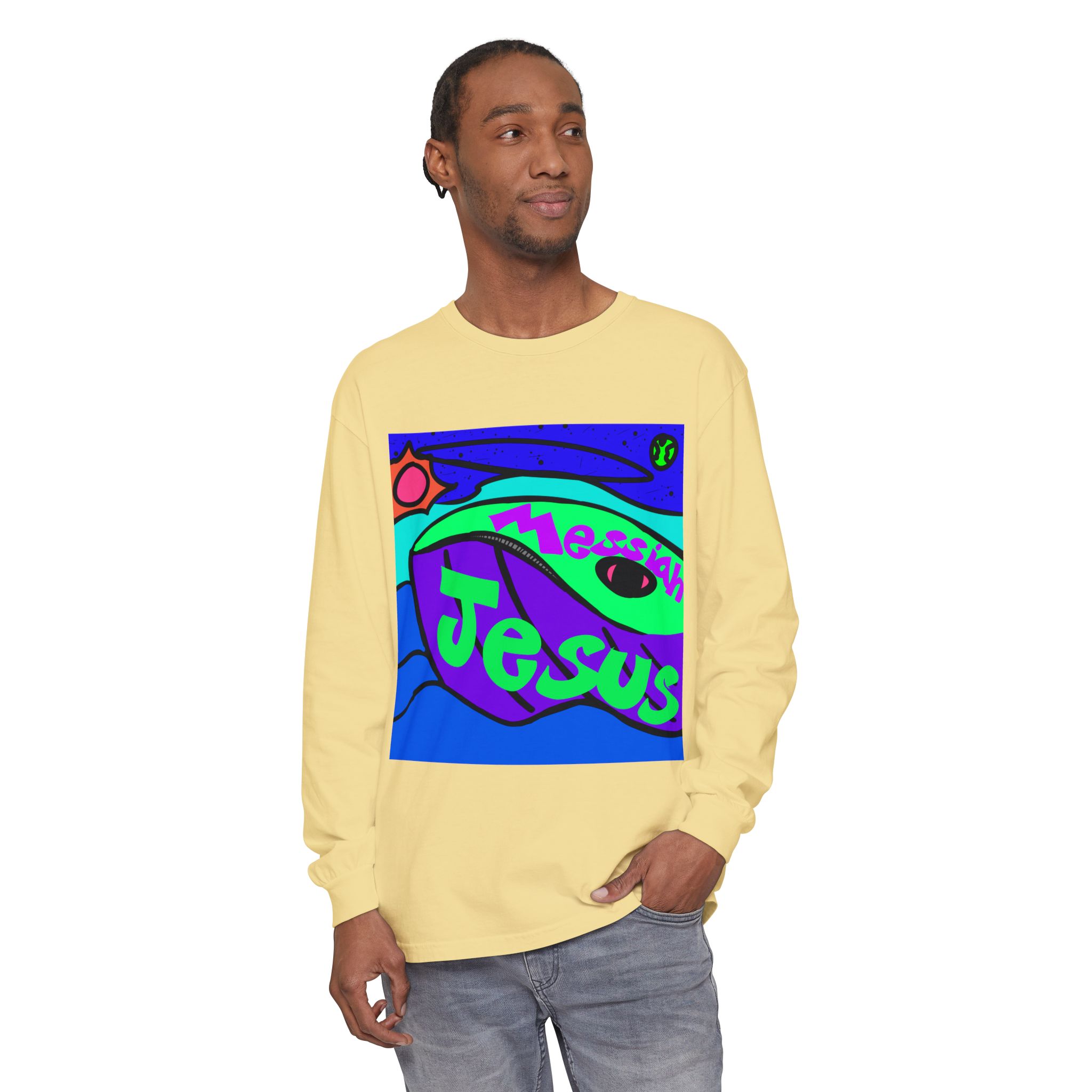 Messiah Jesus Whale Long Sleeve T-Shirt product thumbnail image