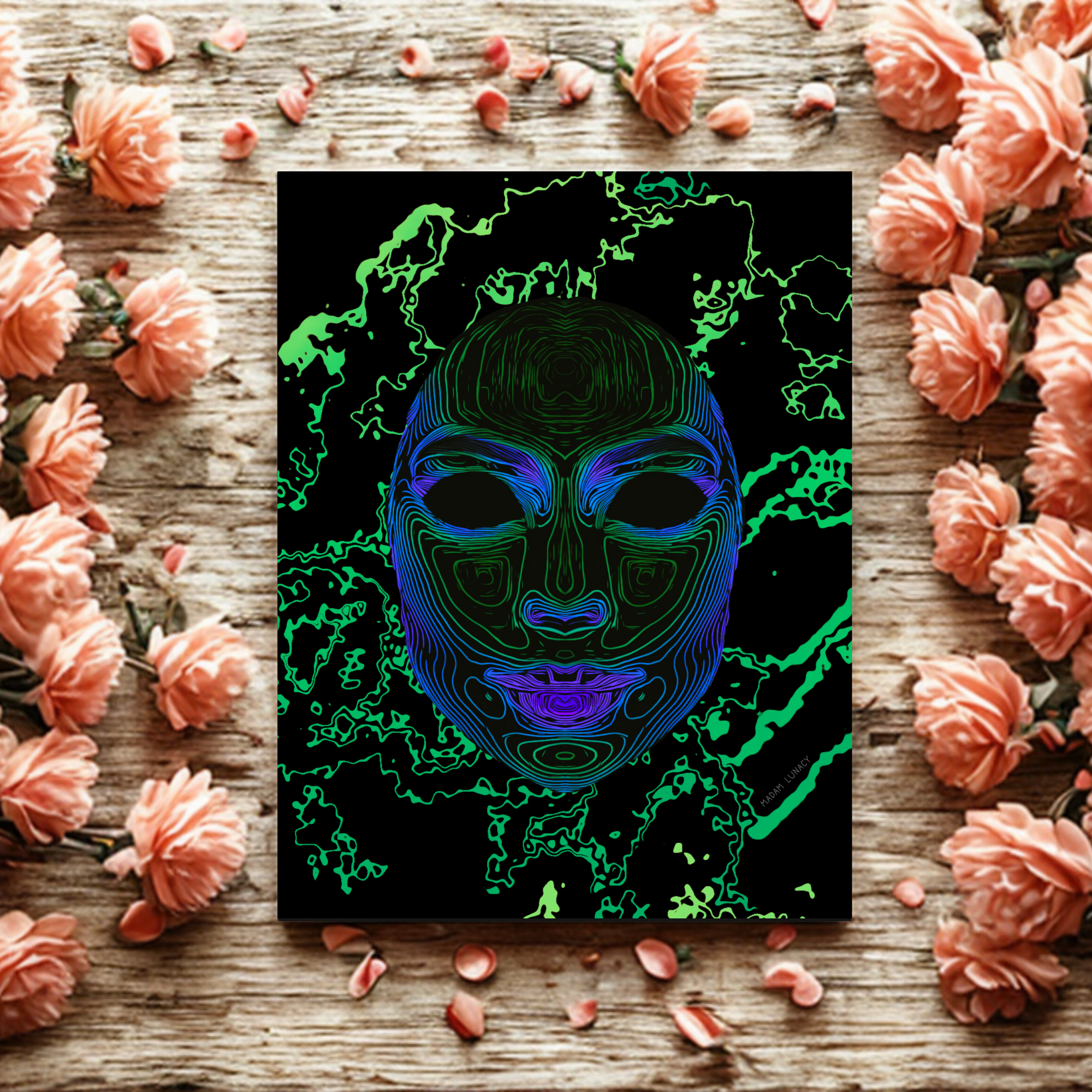 Sage. Shadow Mask Art by Madam Lunacy - ART PRINT product thumbnail image