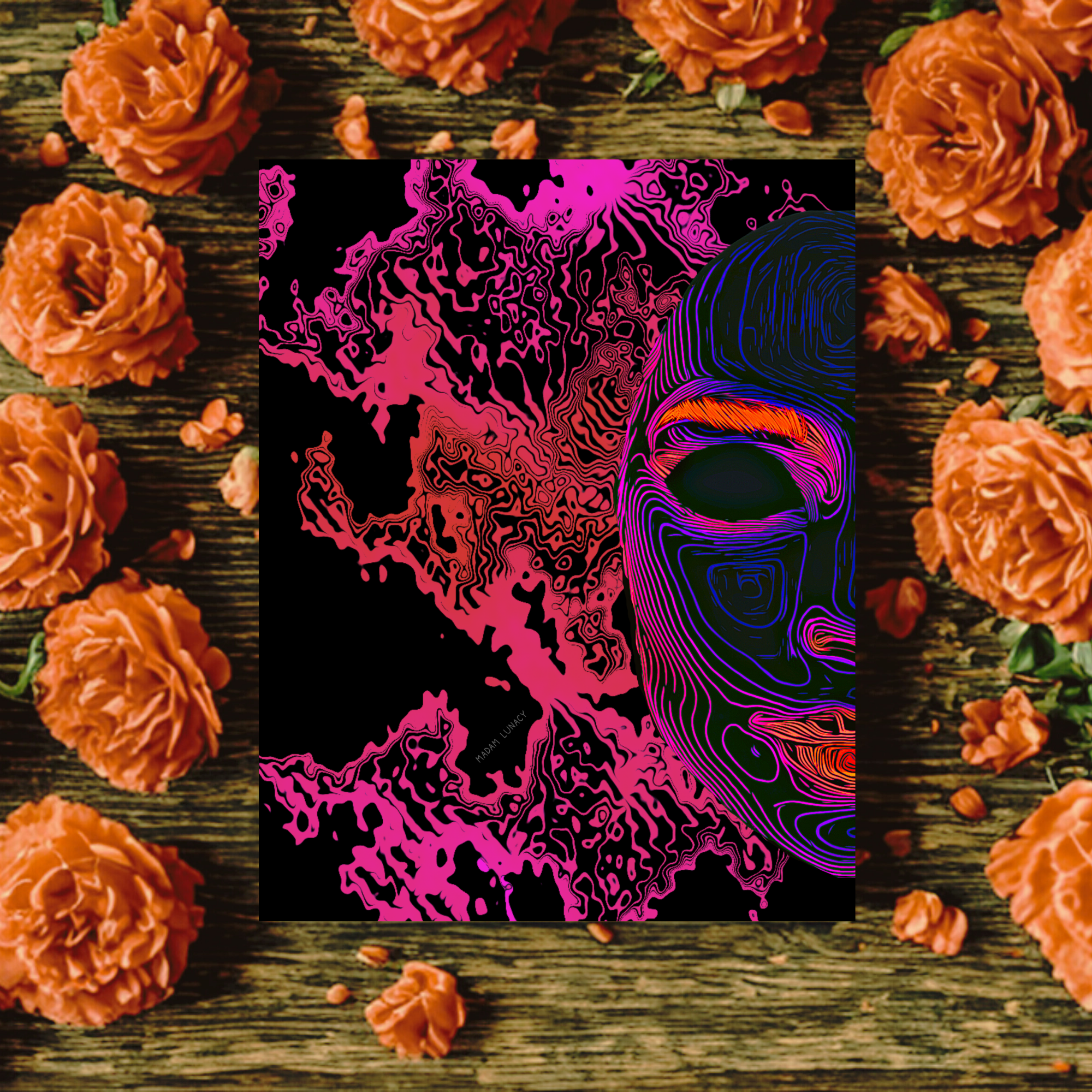 Sunsets . Shadow Mask Art by Madam Lunacy - ART PRINT Sunsets . Shadow Mask Art by Madam Lunacy - ART PRINT