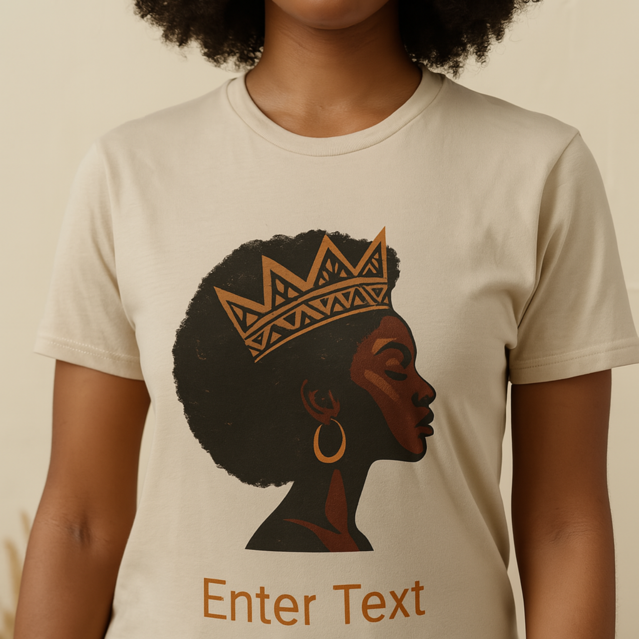 Crown Queen Unisex T-Shirt, African Pride Shirt, Empowerment Tee, Gift for Her, Black History Month Apparel