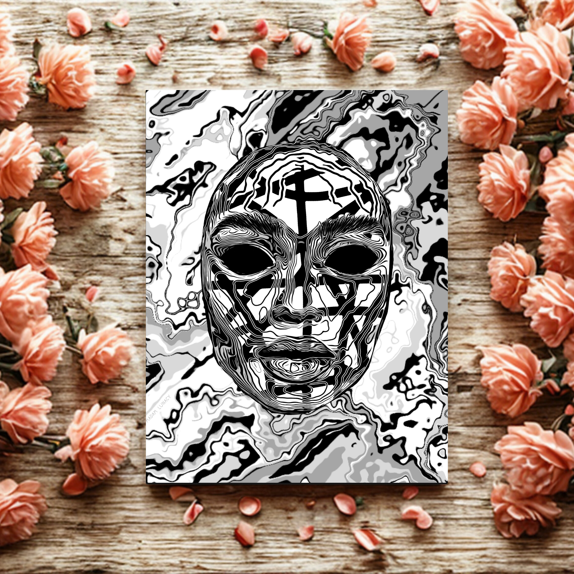 Enchantment. Shadow Mask Art by Madam Lunacy - ART PRINT product thumbnail image