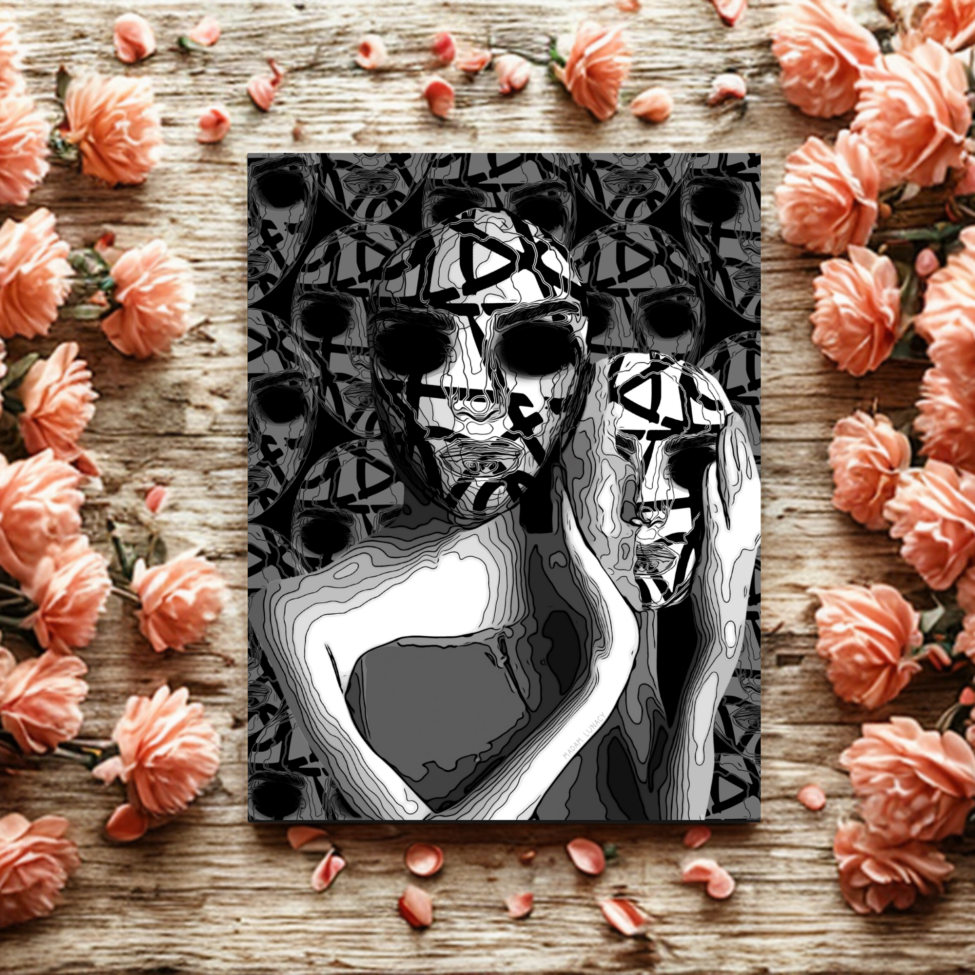 Classic Obscurities. Shadow Mask Art by Madam Lunacy - Art Print Classic Obscurities. Shadow Mask Art by Madam Lunacy - Art Print