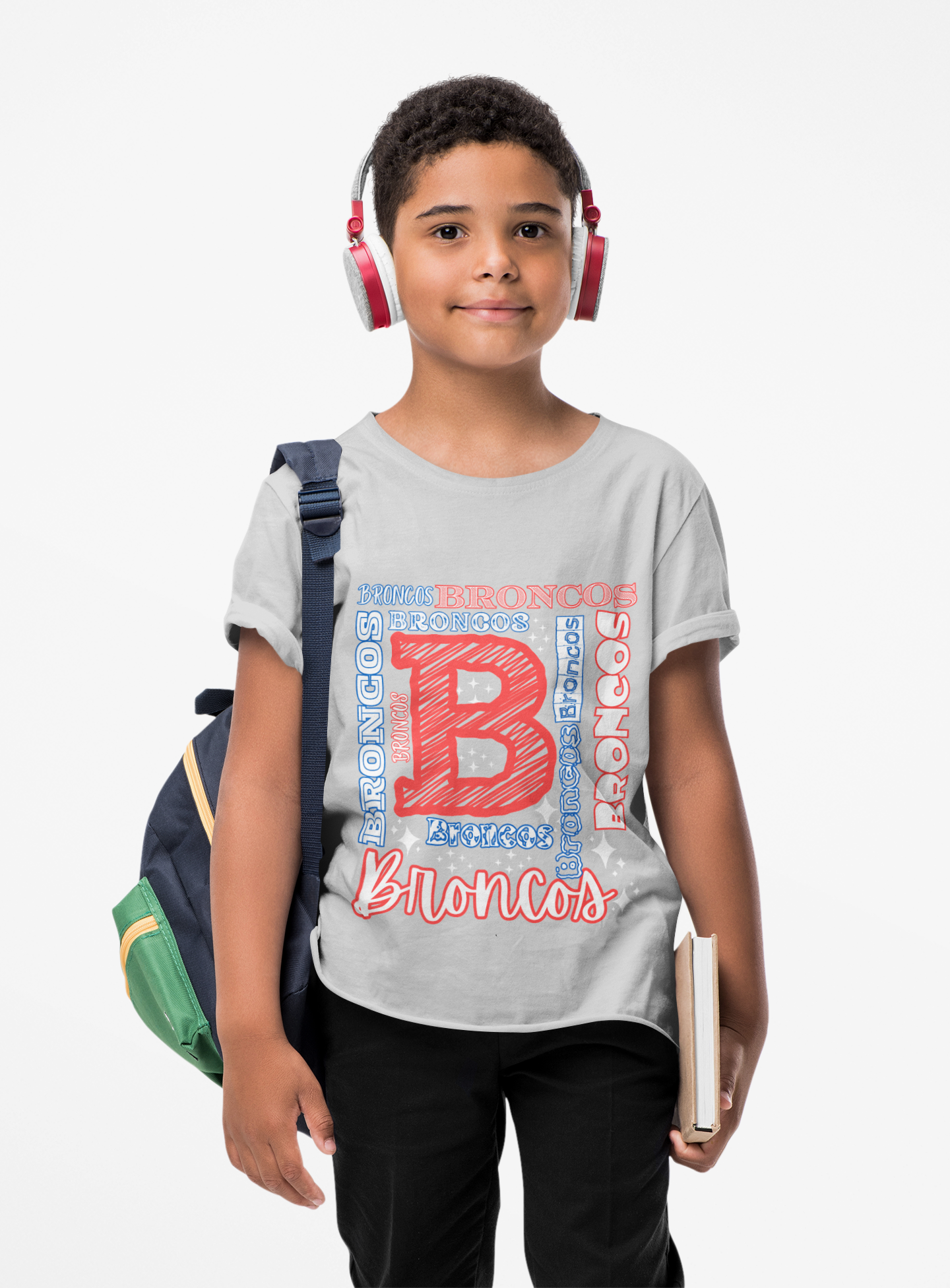 B for Broncos Spirit Wear Tee Shirt - Youth Barksdale Plano Elementary product thumbnail image B for Broncos Spirit Wear Tee Shirt - Youth Barksdale Plano Elementary product thumbnail image