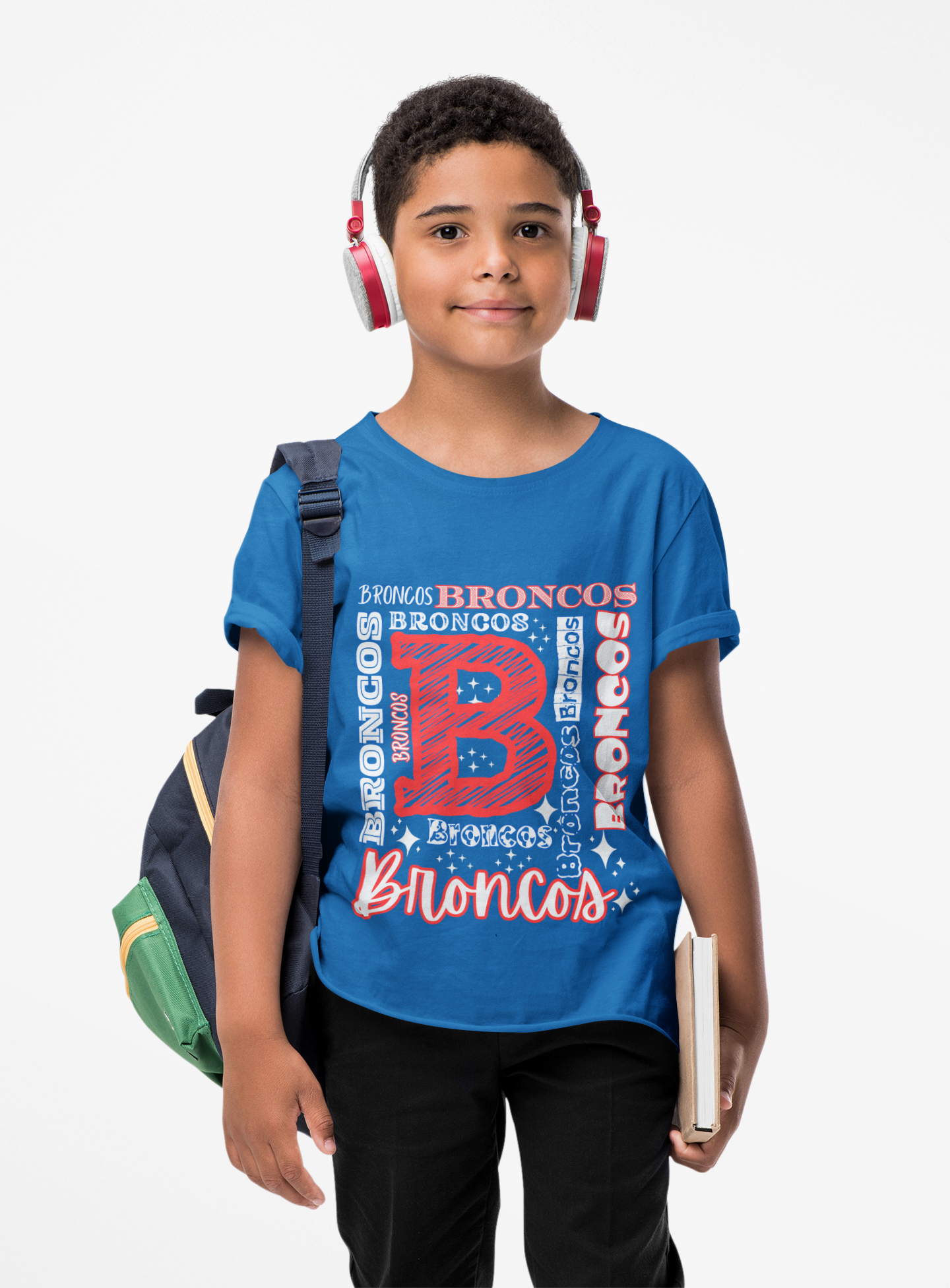 B for Broncos Spirit Wear Tee Shirt - Youth Barksdale Plano Elementary product thumbnail image B for Broncos Spirit Wear Tee Shirt - Youth Barksdale Plano Elementary product thumbnail image