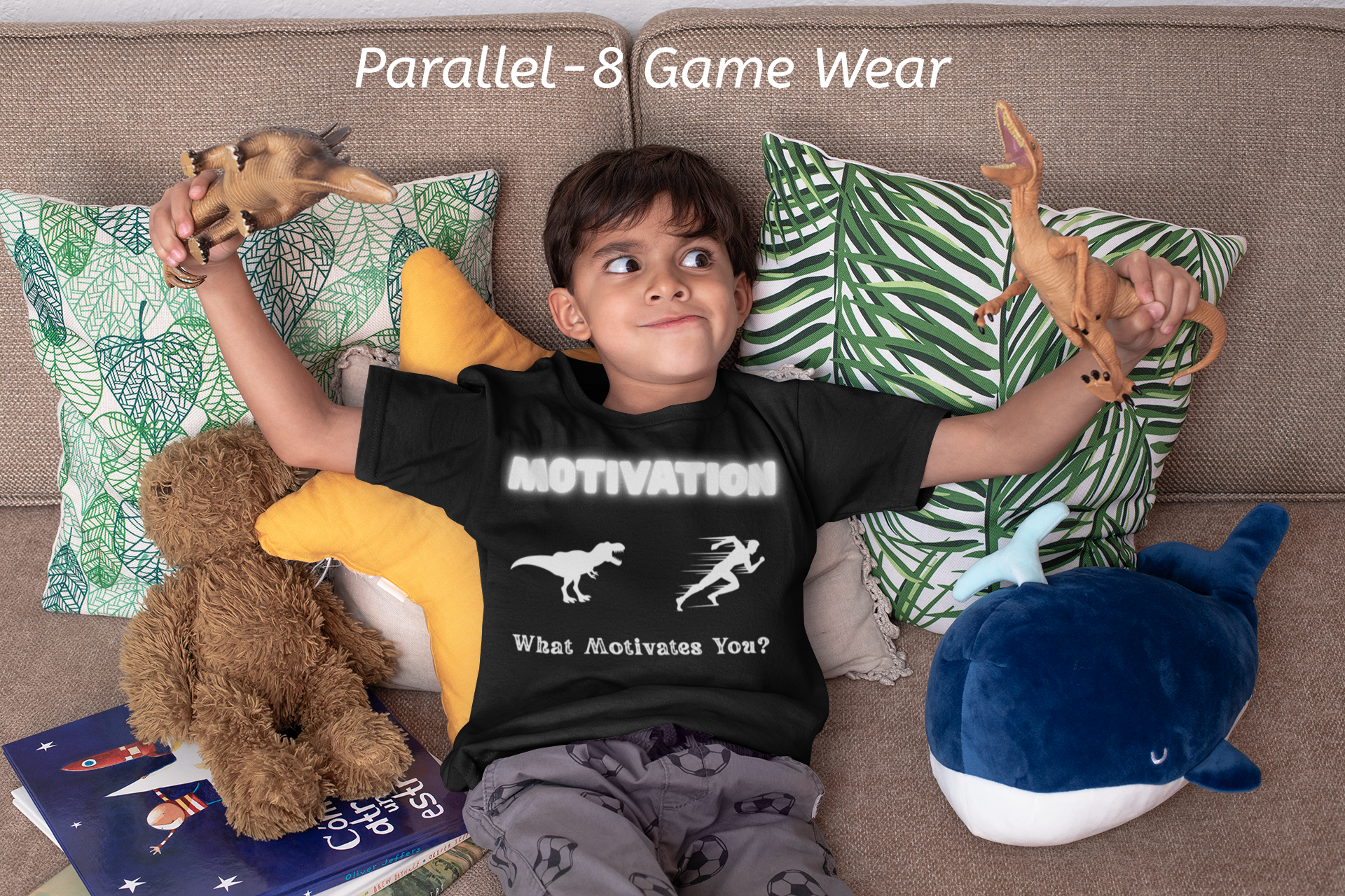 Kids Tee - Parallel-8 Dinosaur Motivation T-shirt For Kids product thumbnail image Kids Tee - Parallel-8 Dinosaur Motivation T-shirt For Kids product thumbnail image