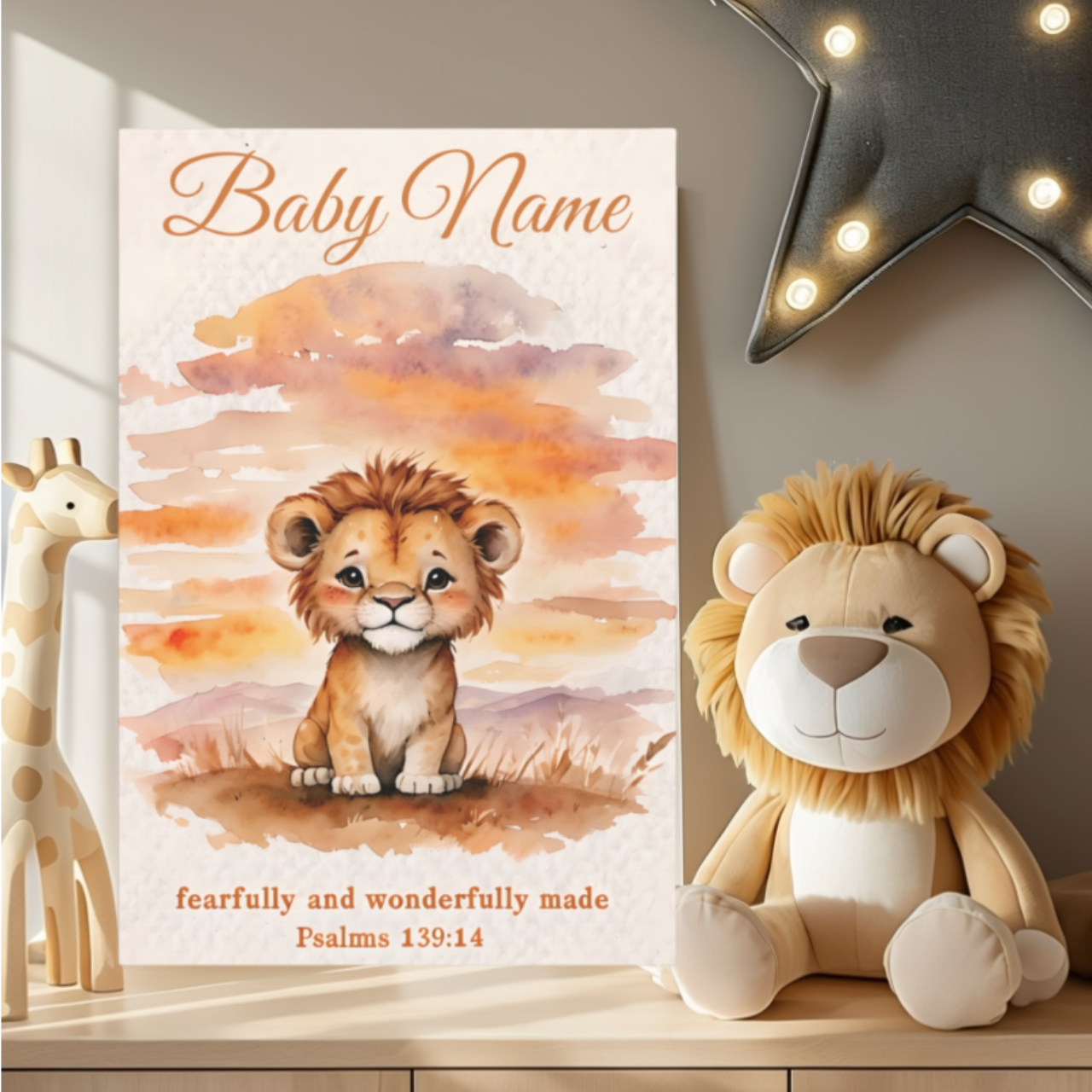 Personalized Christian Nursery Decor | Bible Verse Canvas Art | Nursery Decor, Kids Wall Art, Christian Gift