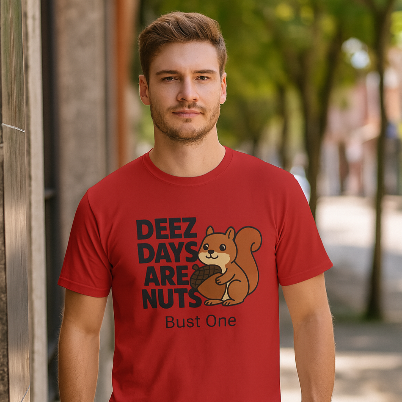 Custom Squirrel Humor T-Shirt - Perfect for Gifts, Casual Wear, Birthday Celebrations, Nature Lovers, Funny Quotes Apparel