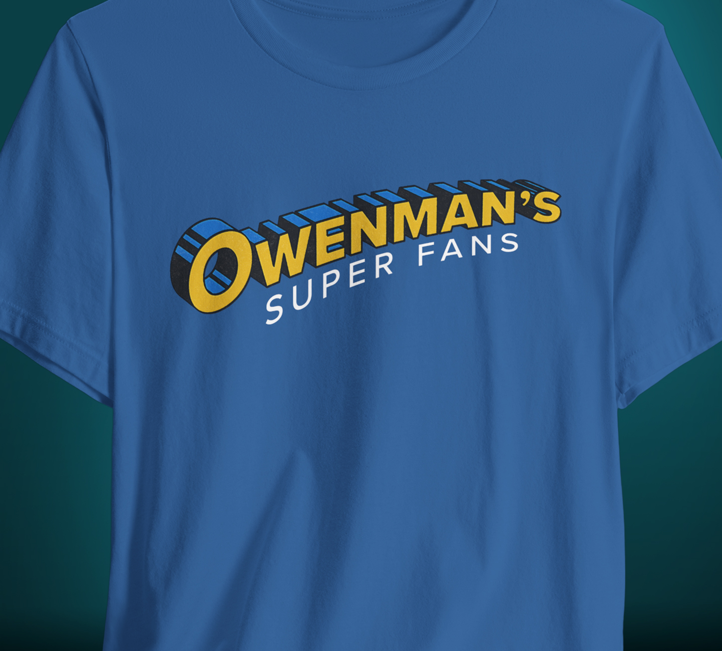 Adult - Owenman’s Super Fans T-Shirt – Retro Comic Tee for Everyday Heroes