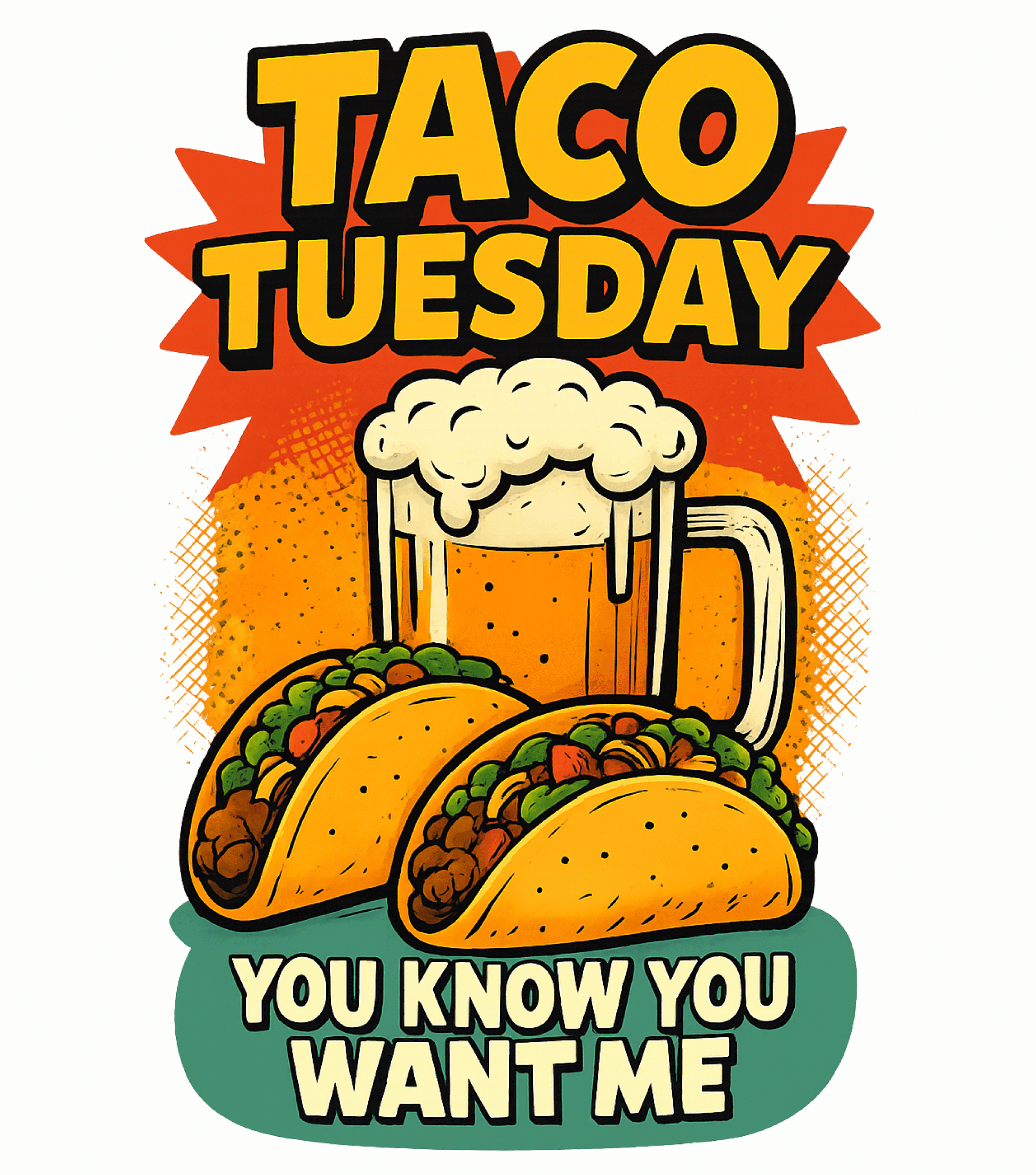 Taco Wants Me, You Know You Want Me Tee product thumbnail image Taco Wants Me, You Know You Want Me Tee product thumbnail image