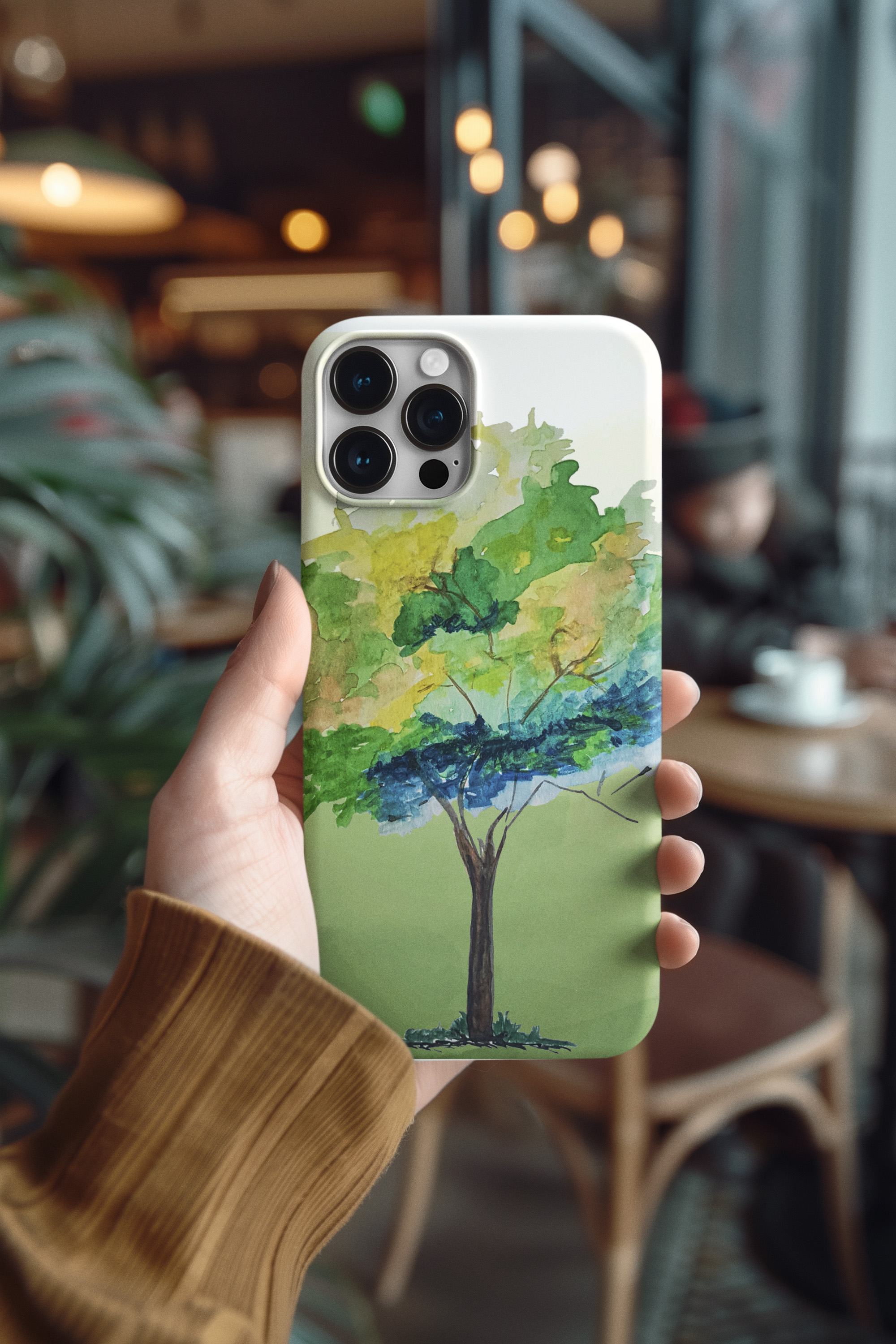 Nature-Inspired Watercolor Tree Grove Tough Phone Cases, Eco-Friendly Gift for Him/Her, Outdoor Lovers, Nature Enthusiasts product thumbnail image