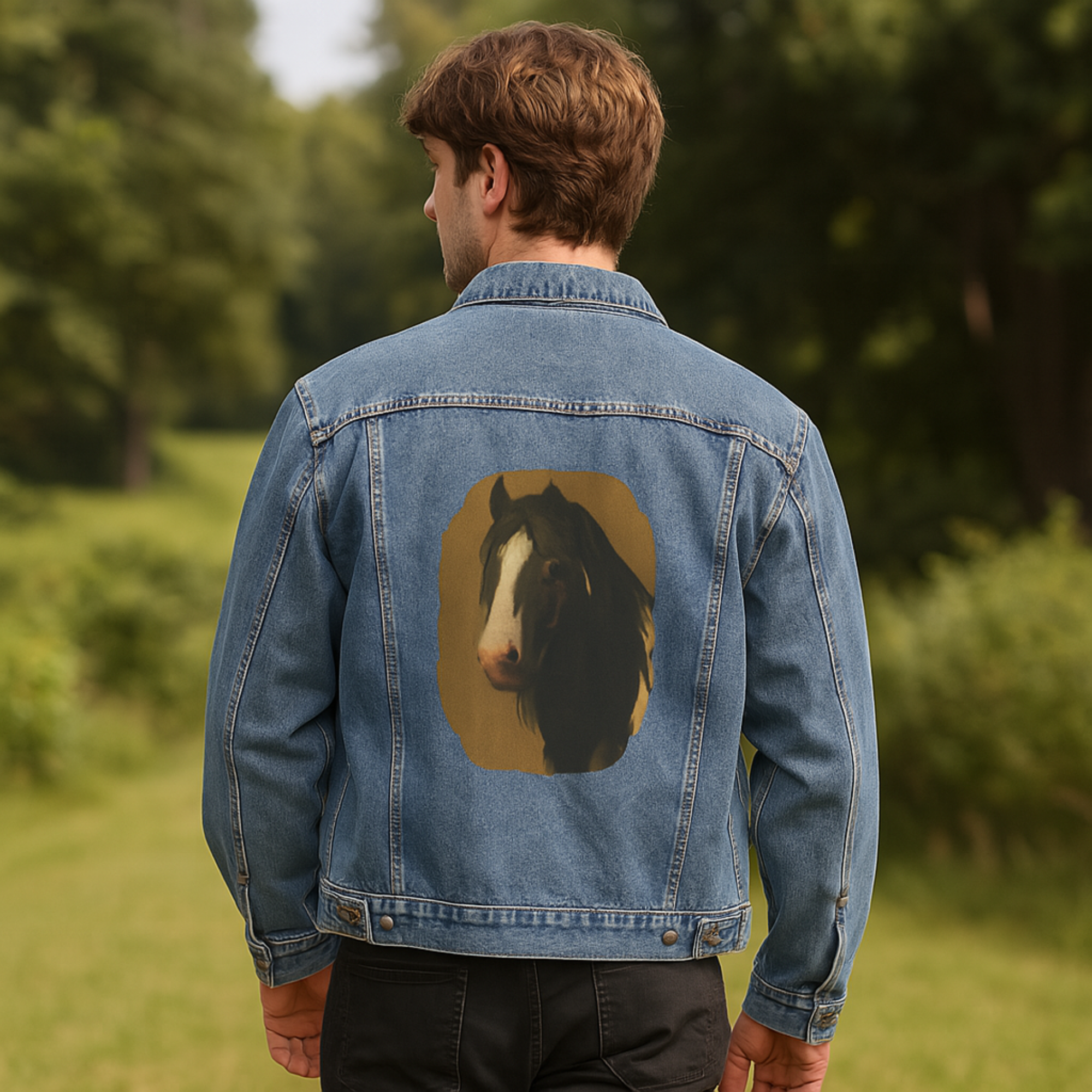 Horse Lover Denim Jacket Customizable Jacket for Men Casual Horse Design Perfect Gift for Animal Lovers Trendy Outfit for All Occasions product thumbnail image Horse Lover Denim Jacket Customizable Jacket for Men Casual Horse Design Perfect Gift for Animal Lovers Trendy Outfit for All Occasions product thumbnail image