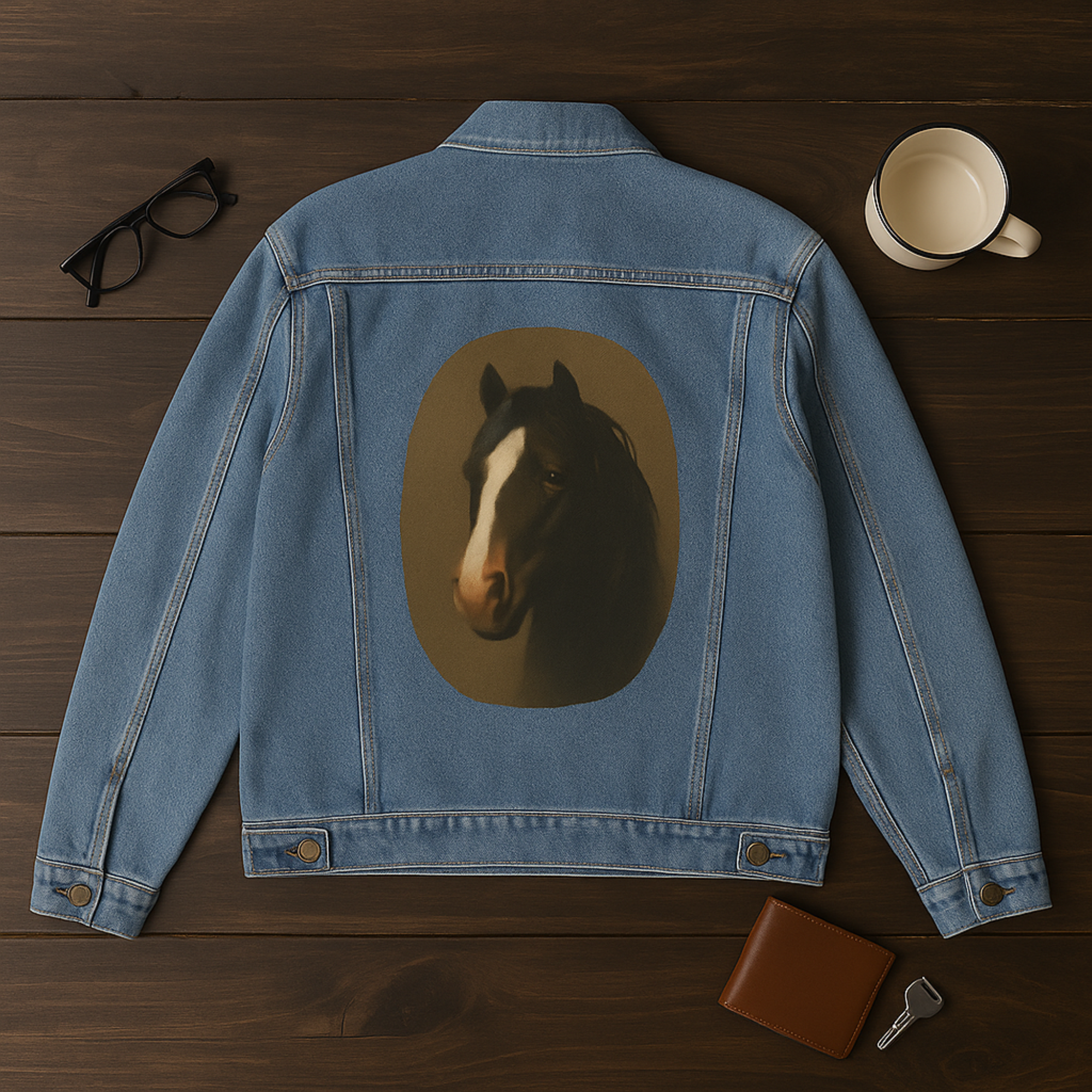 Horse Lover Denim Jacket Customizable Jacket for Men Casual Horse Design Perfect Gift for Animal Lovers Trendy Outfit for All Occasions product thumbnail image Horse Lover Denim Jacket Customizable Jacket for Men Casual Horse Design Perfect Gift for Animal Lovers Trendy Outfit for All Occasions product thumbnail image