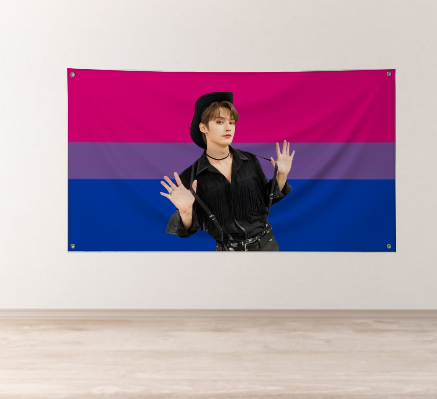 Lee Know (Stray Kids) Bi Pride Flag product thumbnail image