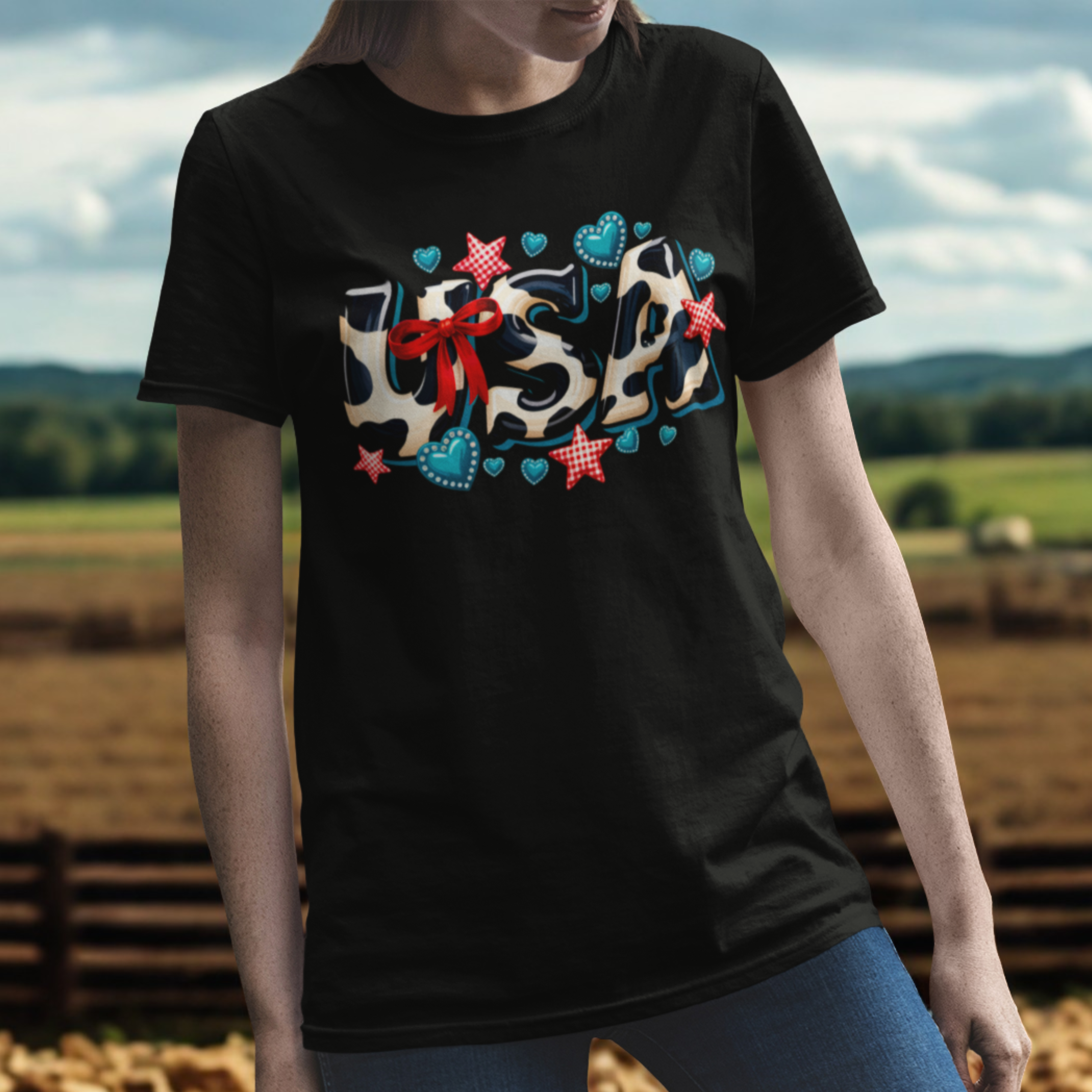 USA Themed Unisex Softstyle T-Shirt - Casual Summer Wear, Patriotic Fashion, Gift for Independence Day, Cozy Style, Everyday Comfort product thumbnail image USA Themed Unisex Softstyle T-Shirt - Casual Summer Wear, Patriotic Fashion, Gift for Independence Day, Cozy Style, Everyday Comfort product thumbnail image