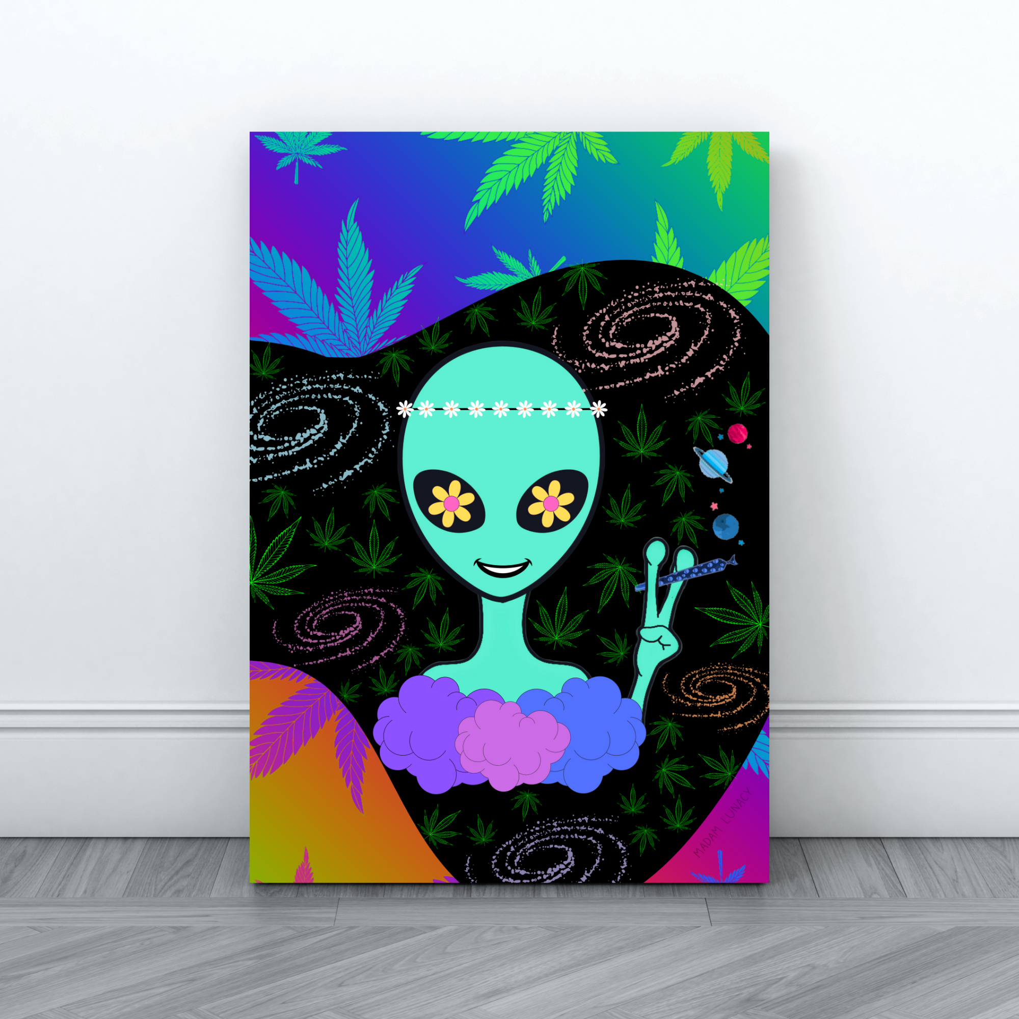 The Alien Lab. Art by Madam Lunacy - ART PRINT product thumbnail image