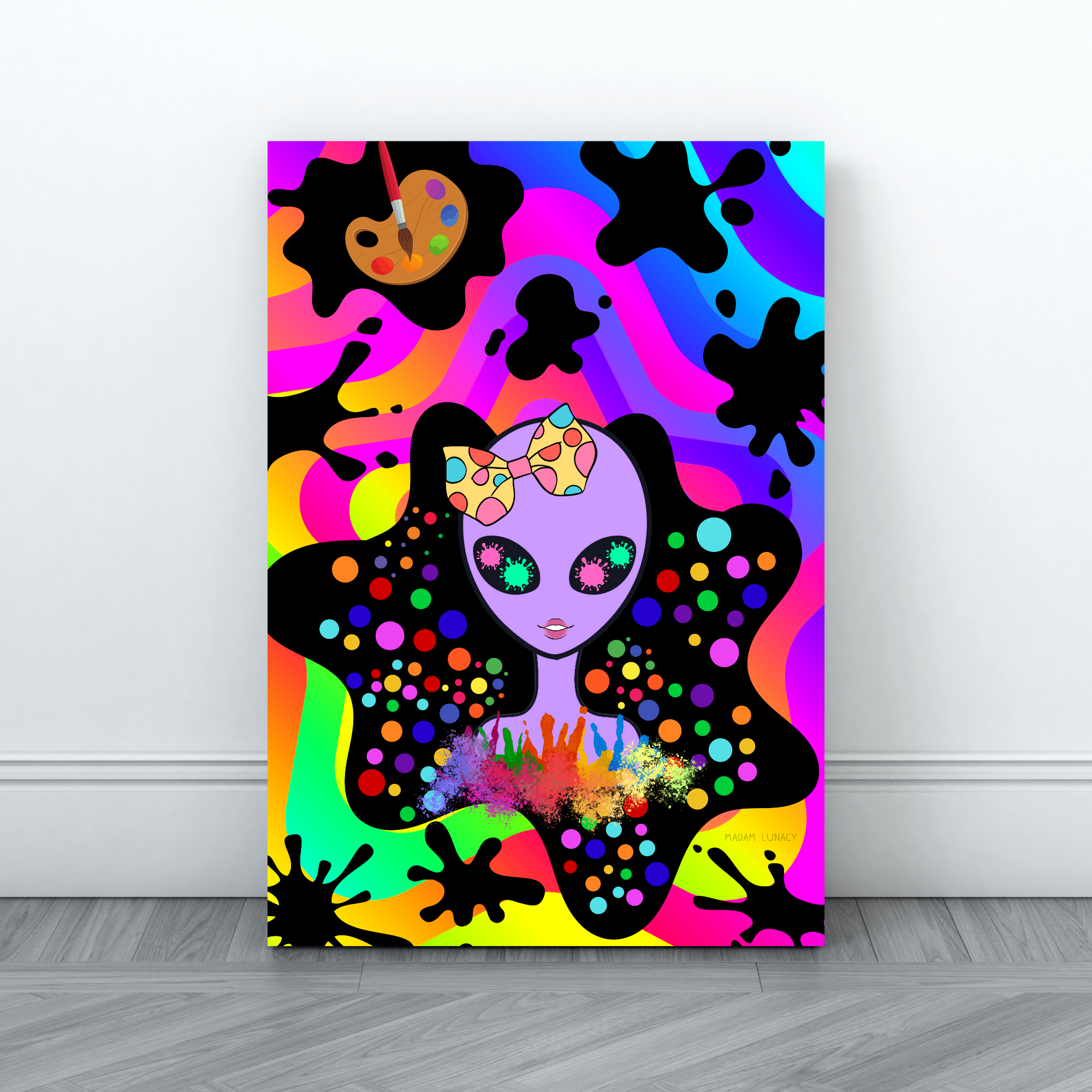 Purple Haze. Alien Art by Madam Lunacy - ART PRINT product thumbnail image
