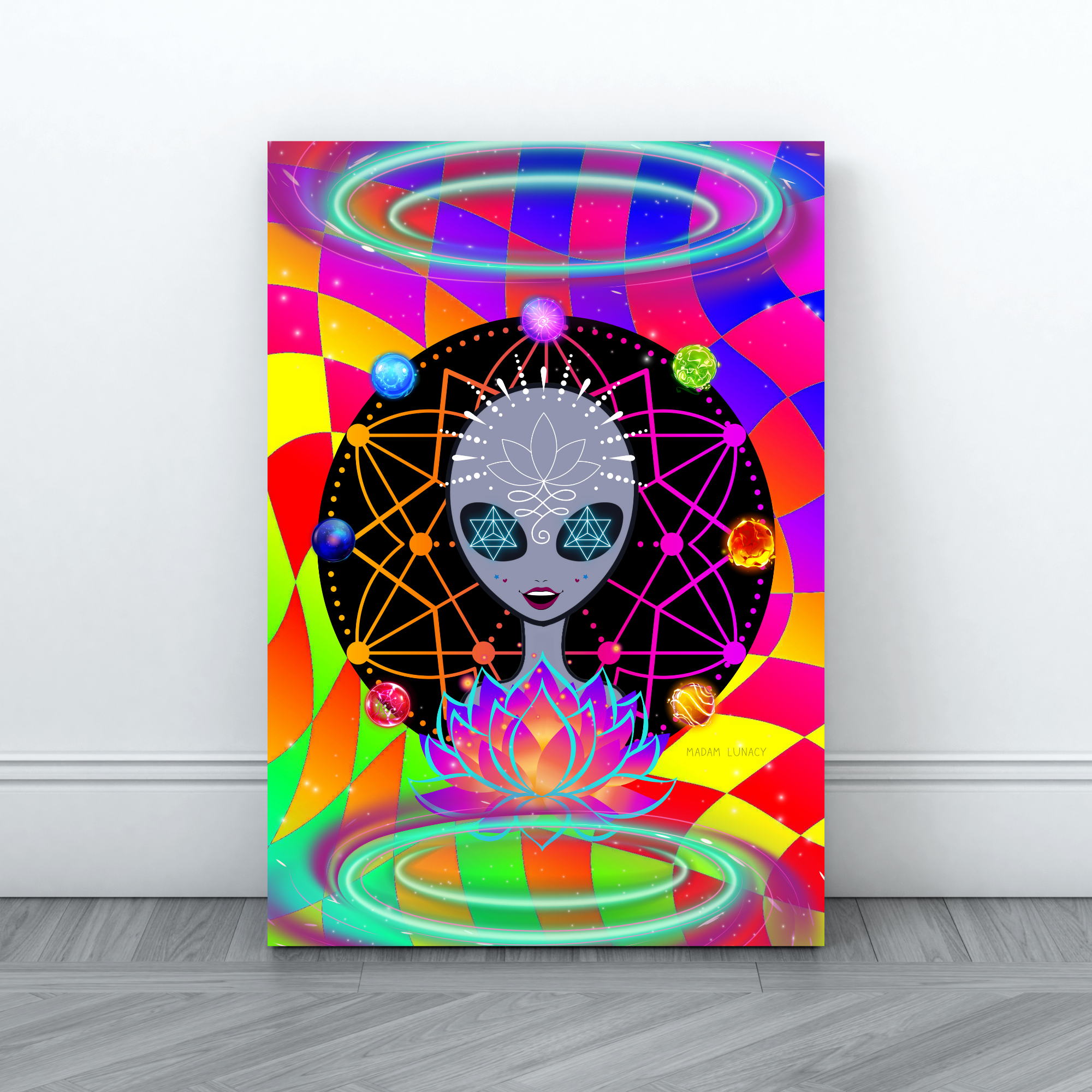 Lotus Frequency. Alien Art by Madam Lunacy - ART PRINT