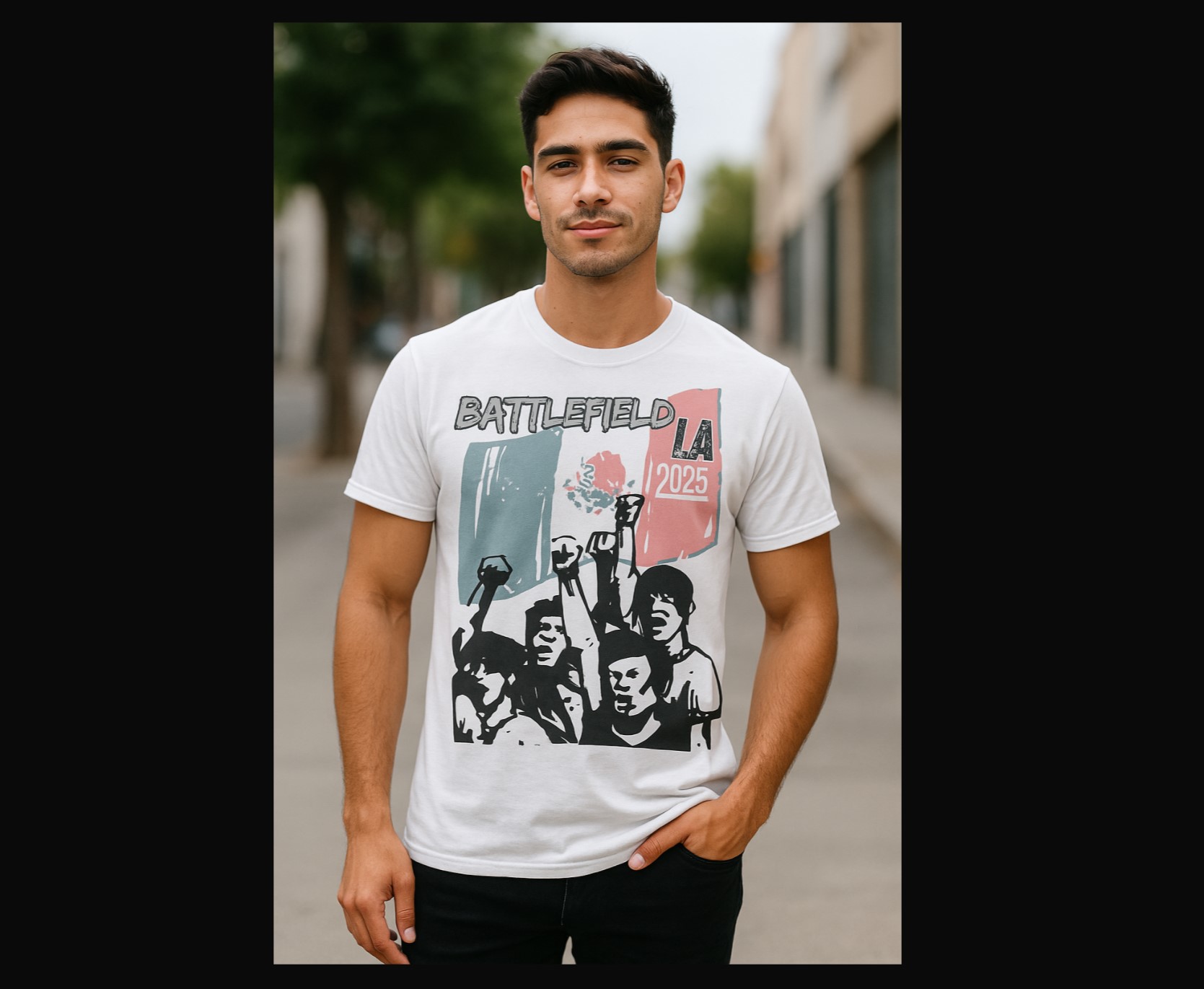 Protest Symbol T-shirt Against ICE and Donald Trump, No Kings Day Political Statement product thumbnail image Protest Symbol T-shirt Against ICE and Donald Trump, No Kings Day Political Statement product thumbnail image