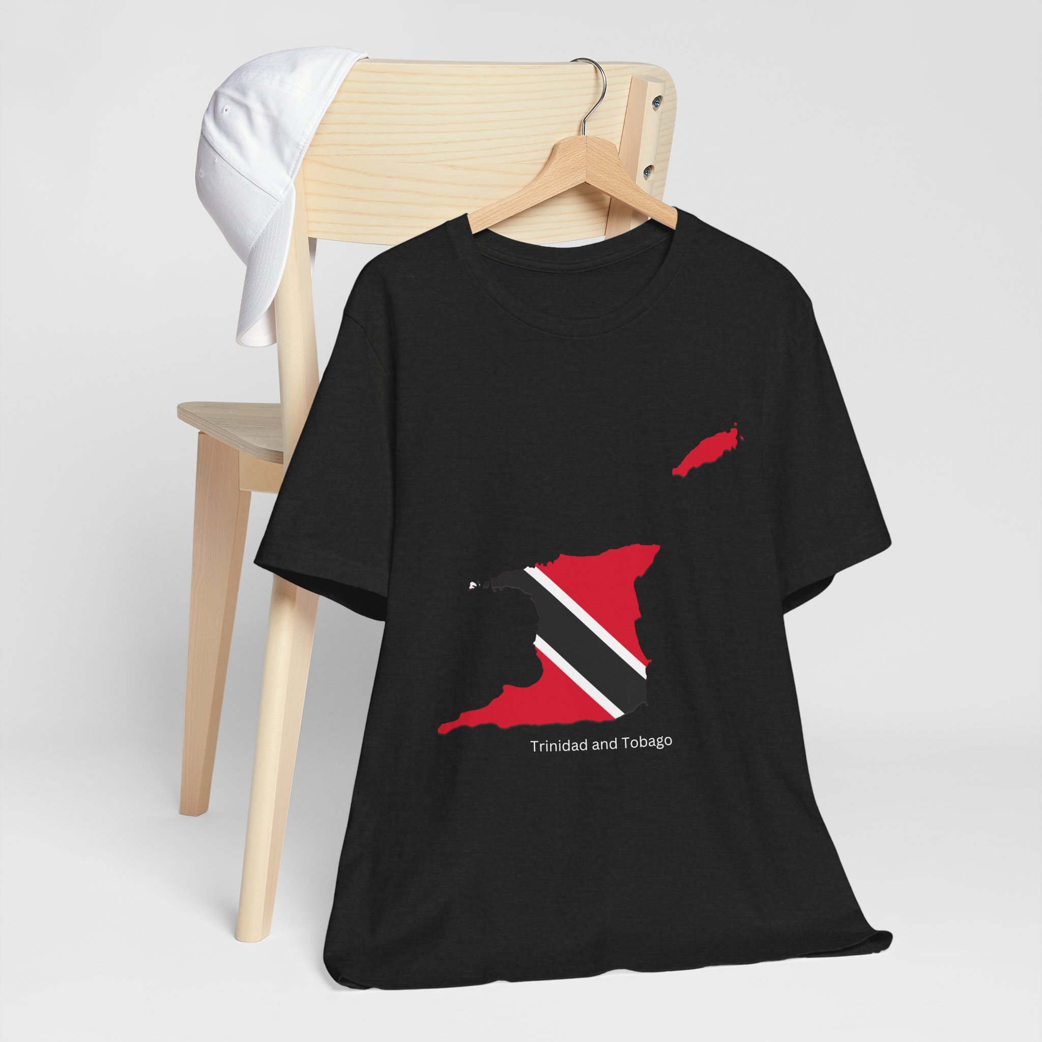 Caribbean pride meets eco streetwear. Trinidad Map organic cotton tee. Unisex fit, ethical print. Limited run.